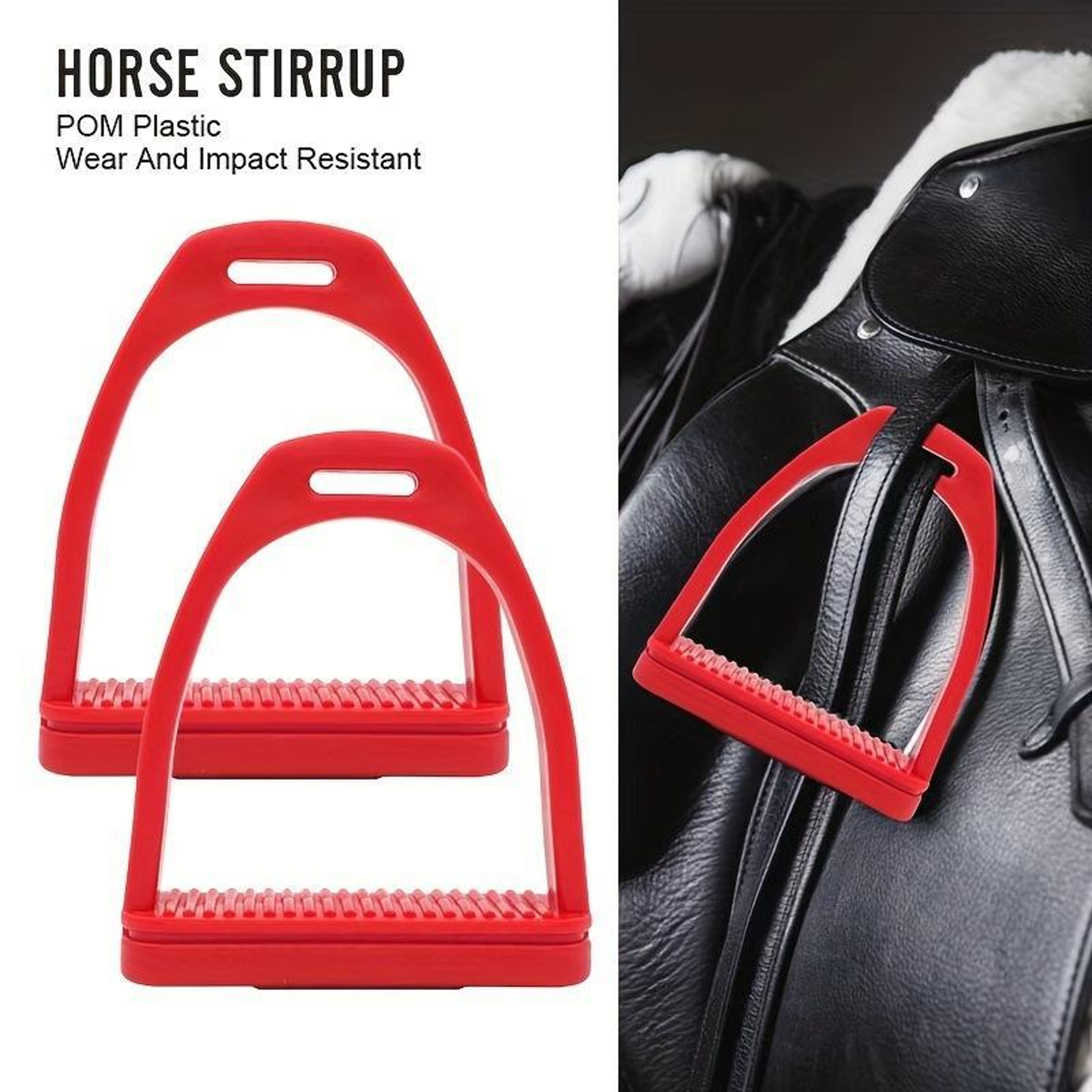 High Strength Engineering Plastic Stirrup With NonSlip Rubber Pads 1