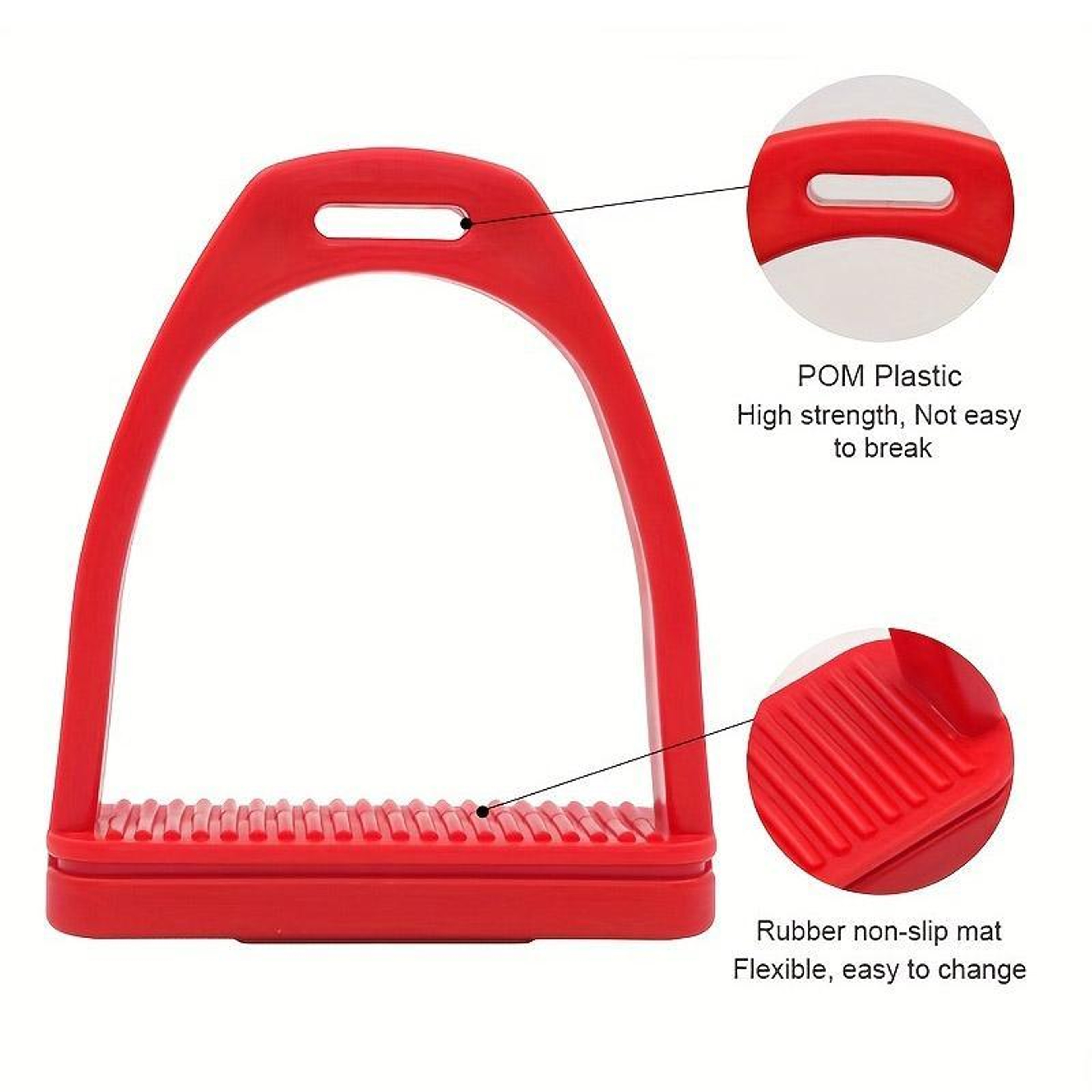 High Strength Engineering Plastic Stirrup With NonSlip Rubber Pads 3