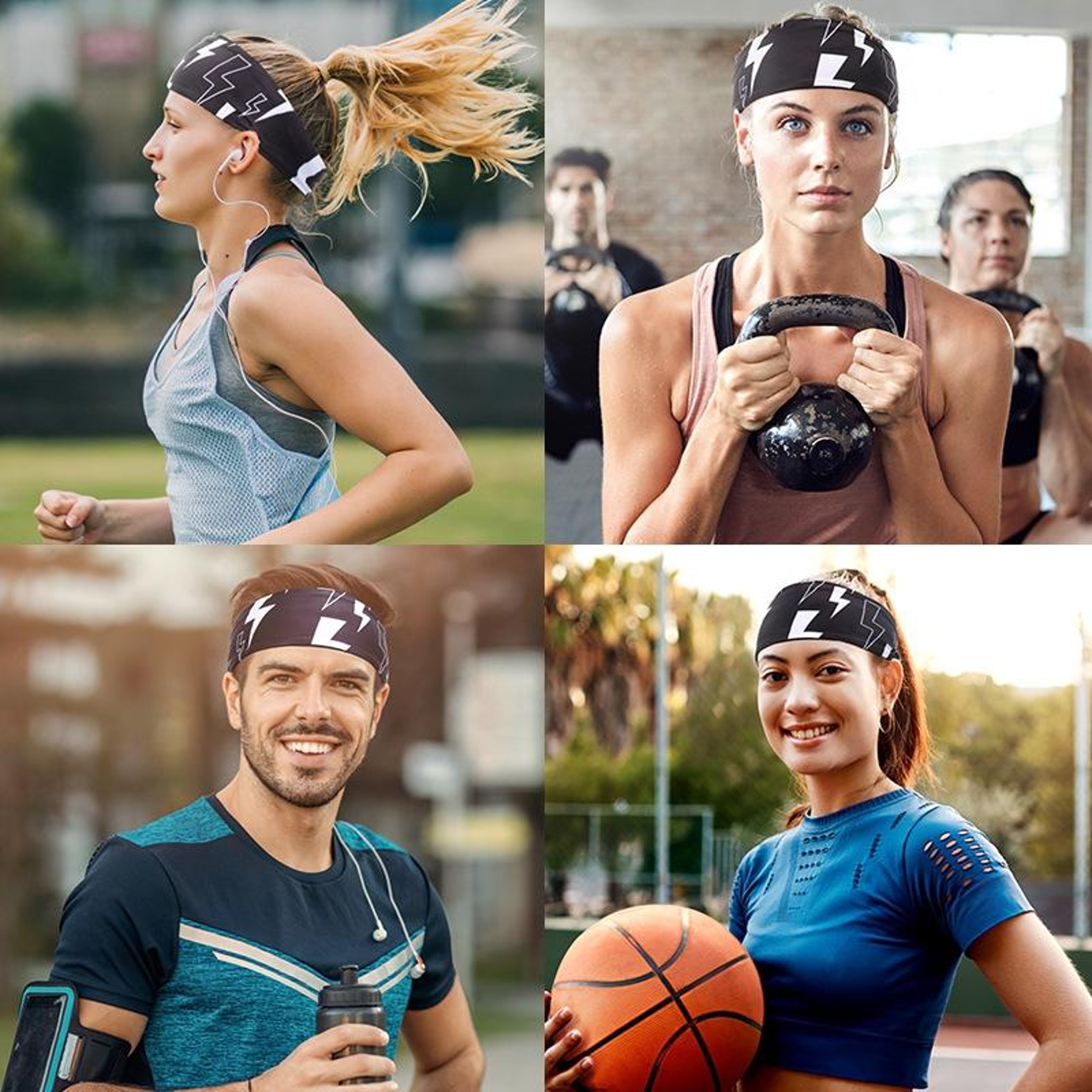 Premium Sports Sweatband Fitness Headband Antiperspirant Comfort 3
