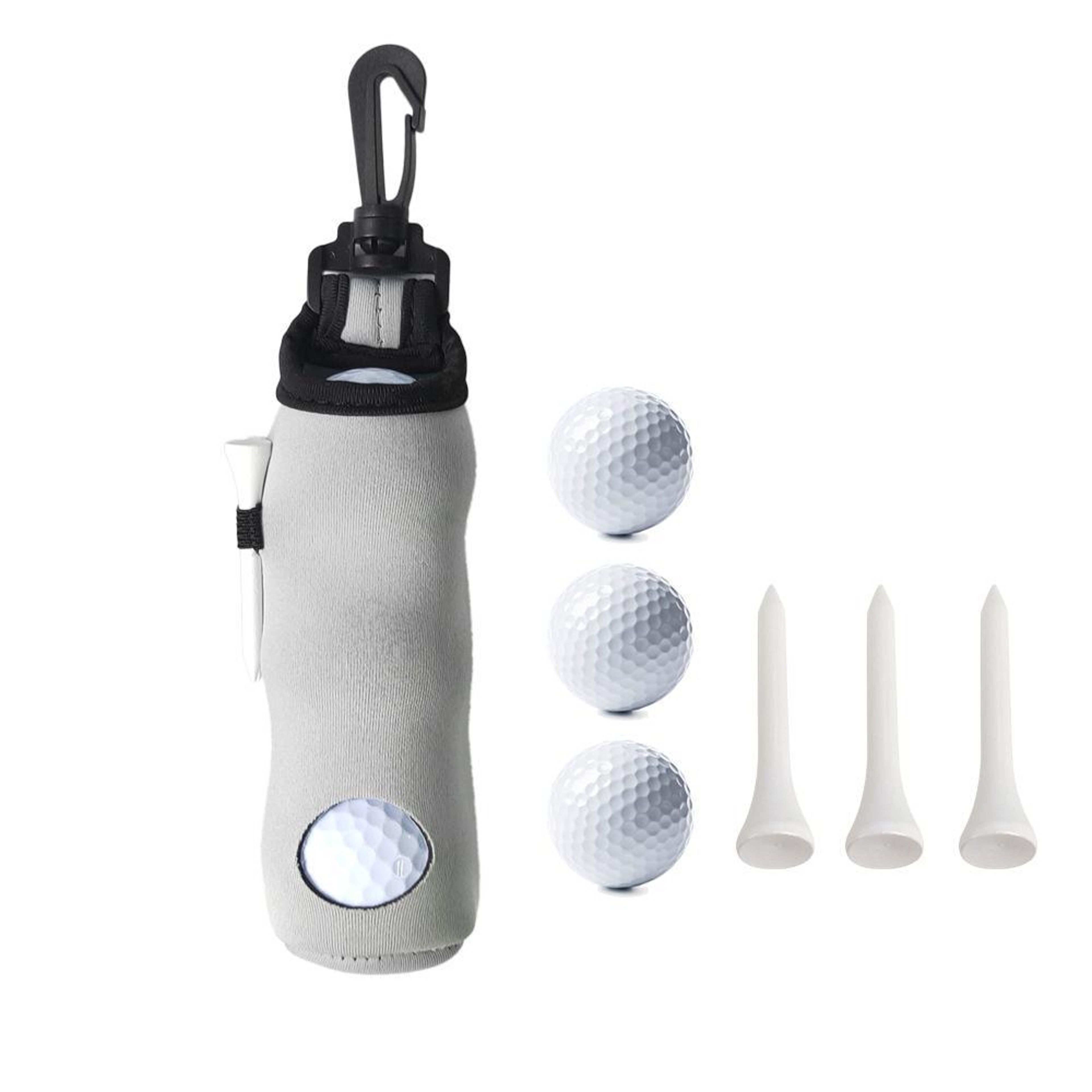 Golf Ball Sleeve With Balls Tees  Waist Bag 7