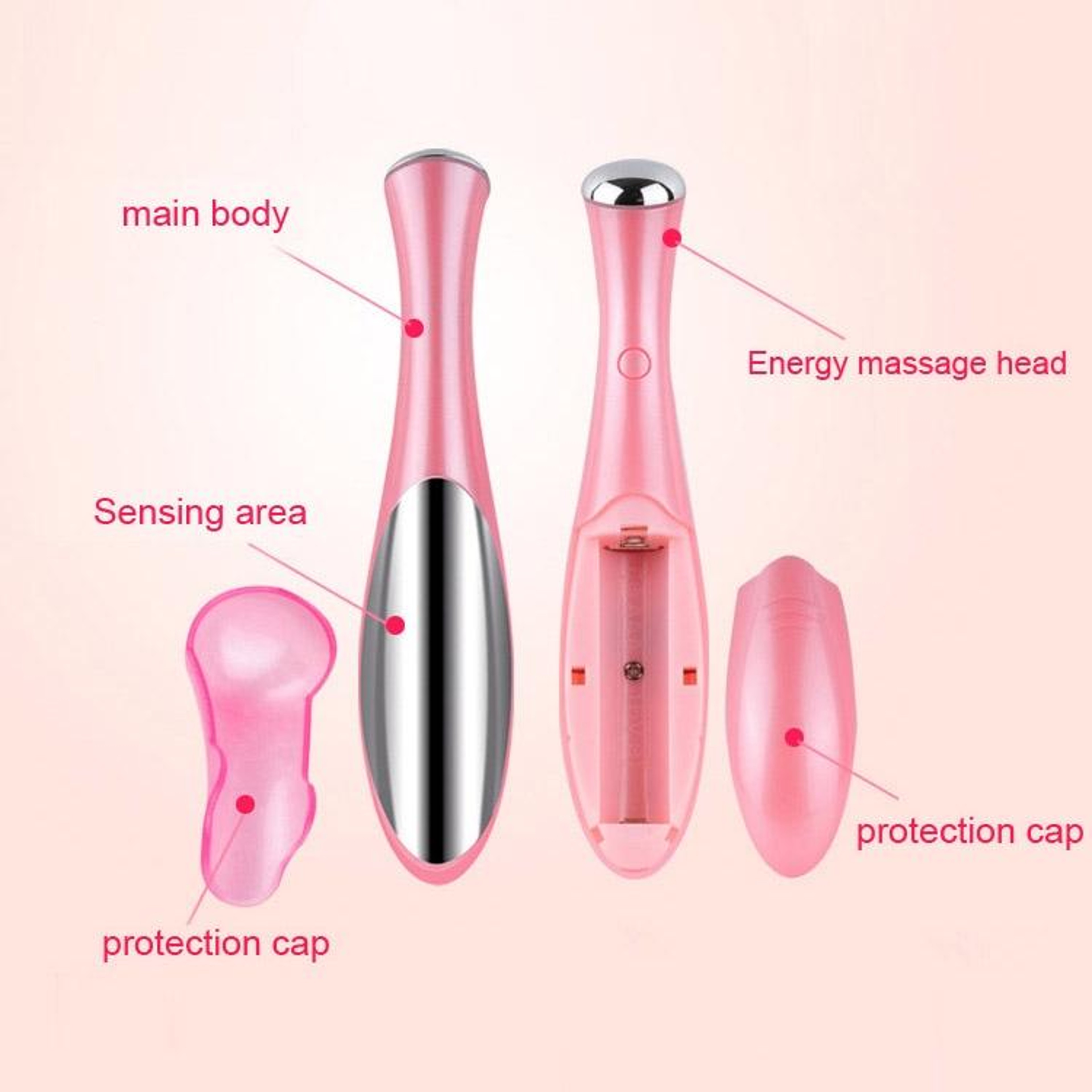 Ion Vibration Eye Massager Pen For Under Eye Puffiness Dark Circles  Fine Lines 7