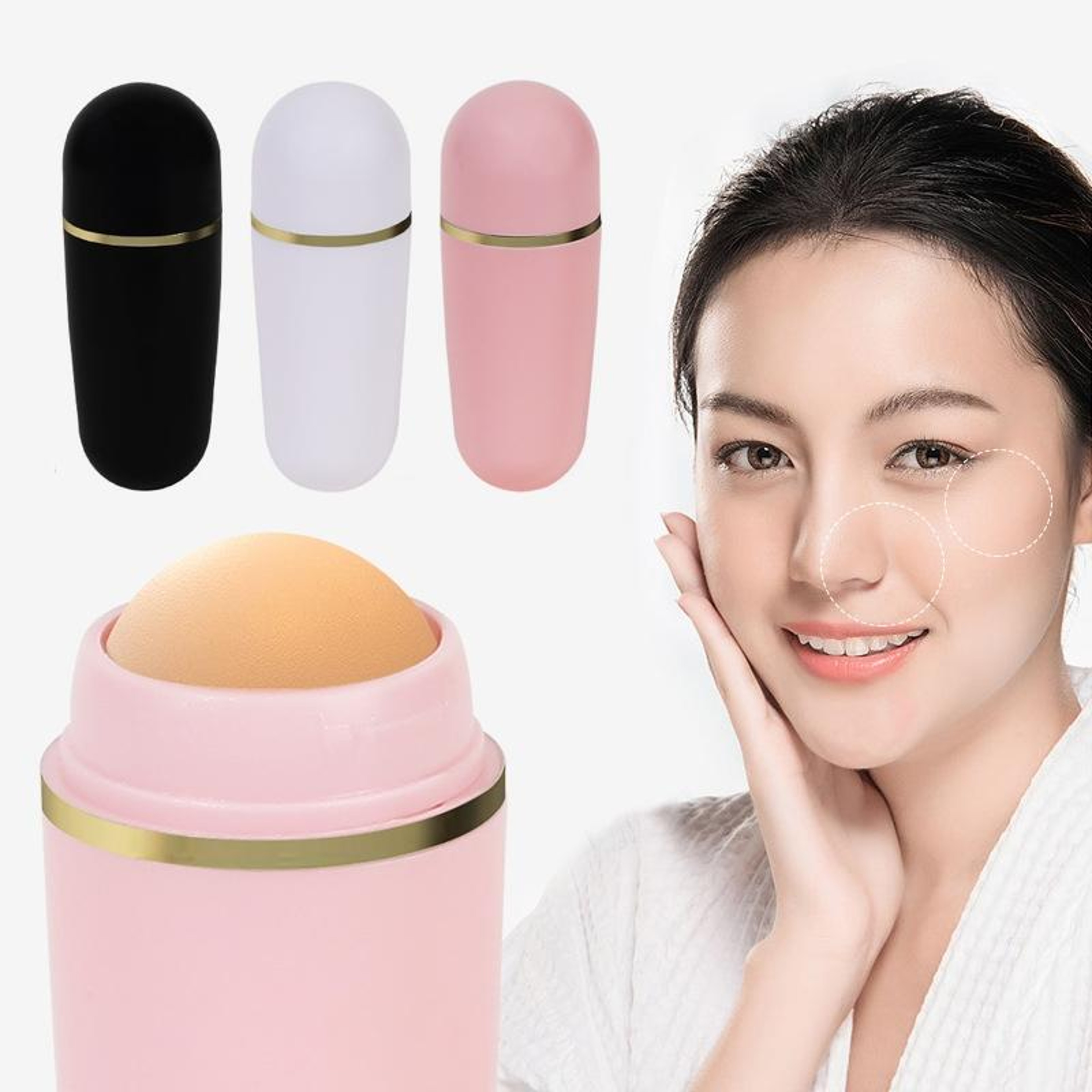 Stone Oil Absorbing Roller Portable Reusable Face Beauty Stick 3