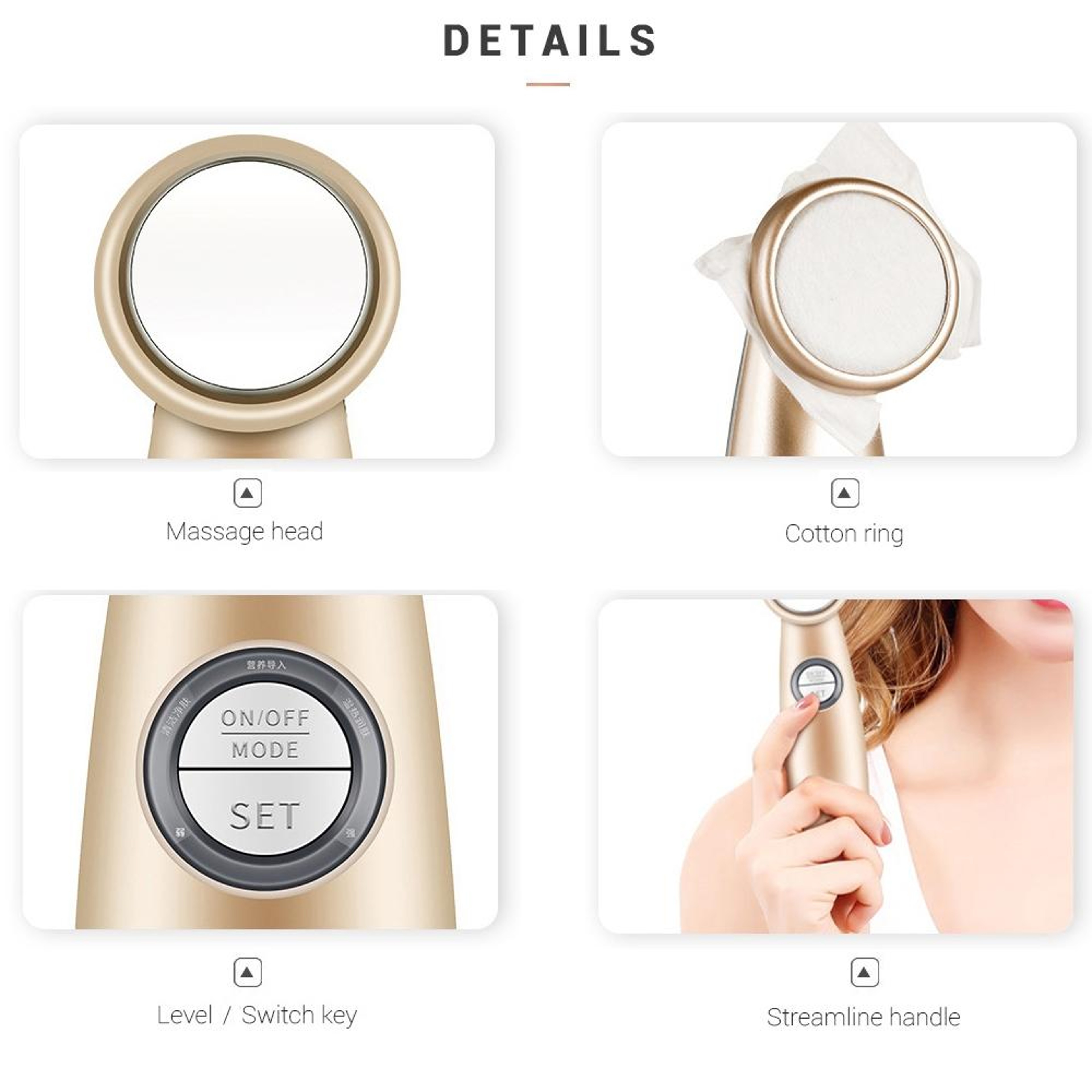 Microcurrent Facial Device  Face Cleansing Massager 2