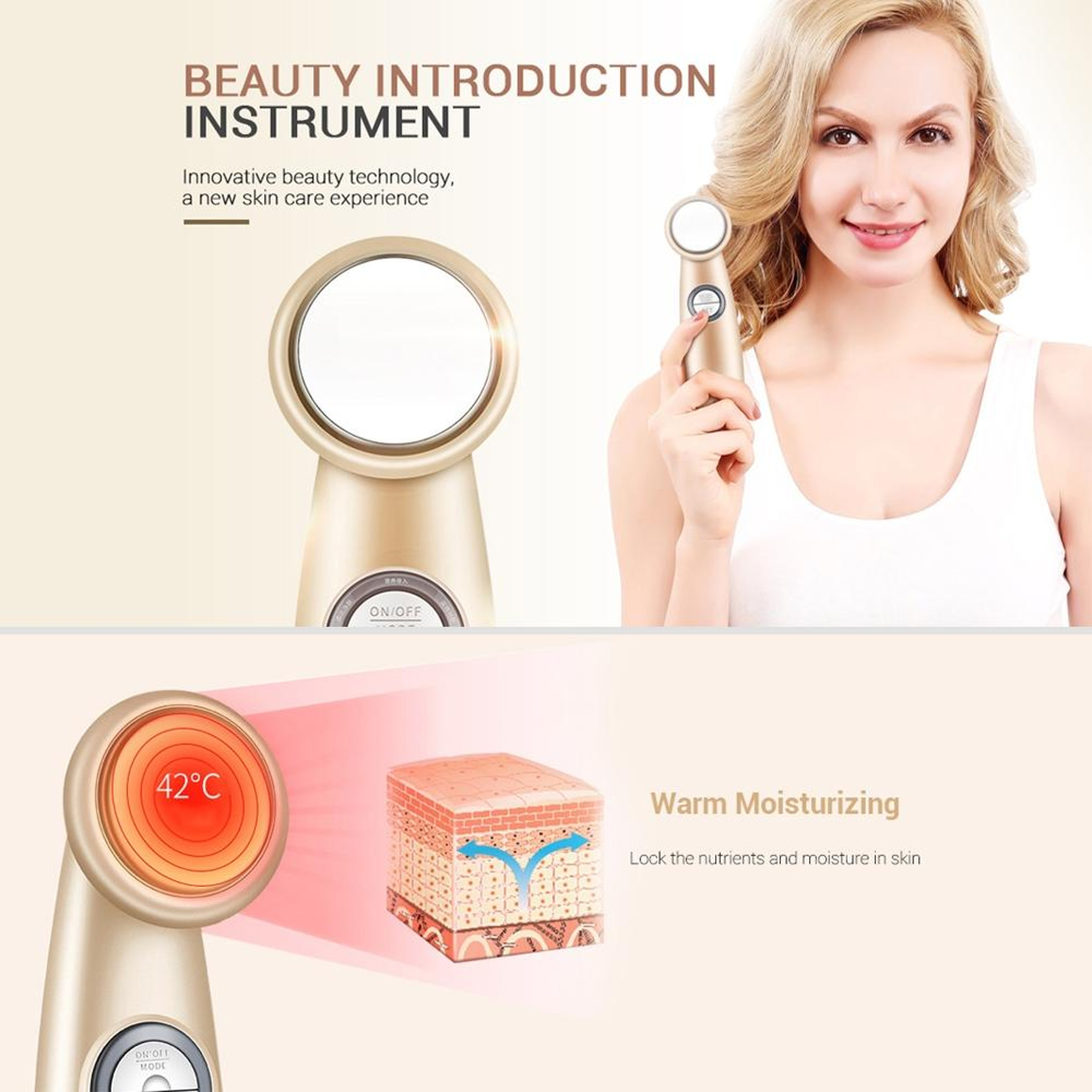 Microcurrent Facial Device  Face Cleansing Massager 7