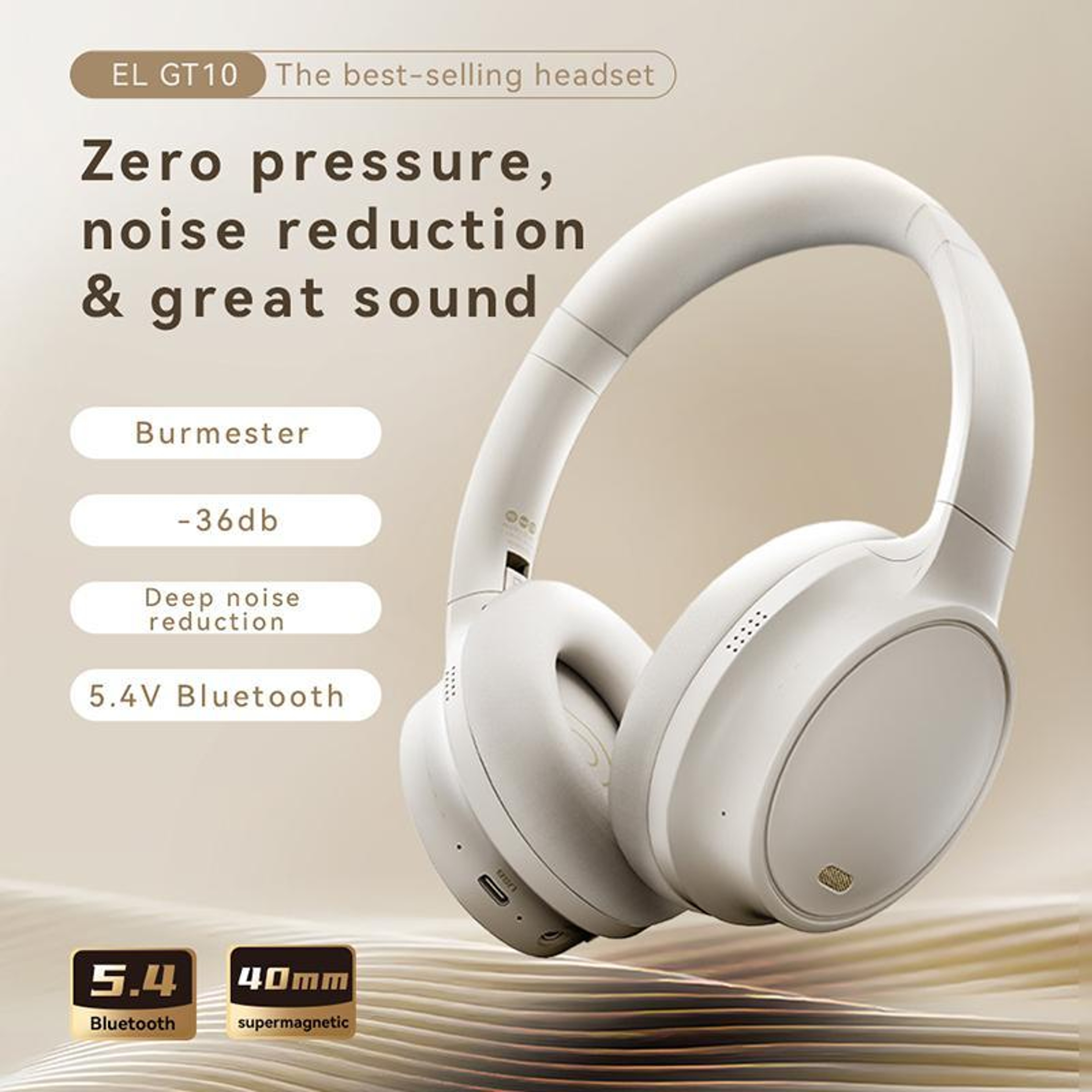 Zero Pressure Bluetooth Headphones with ANC – view 2