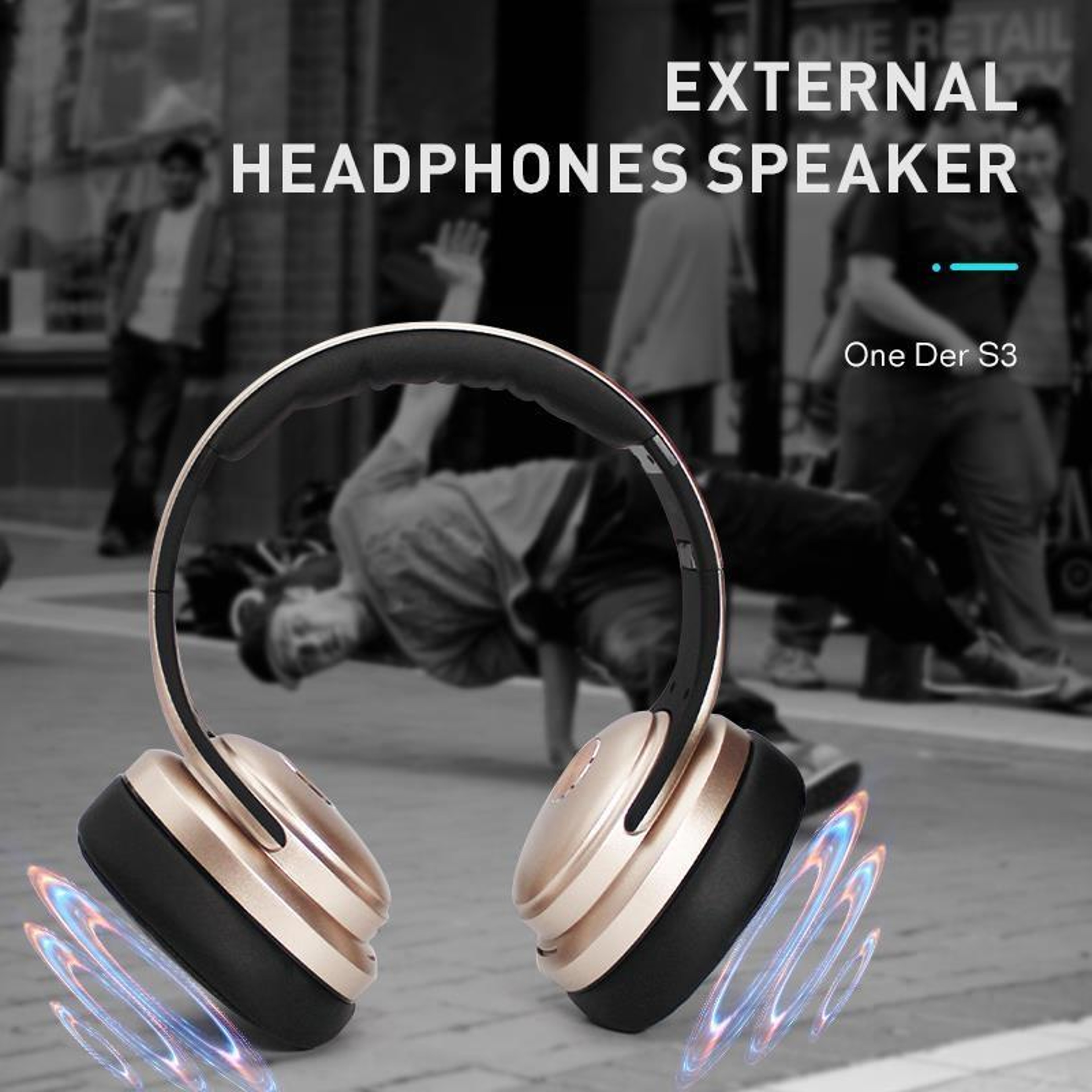 Wireless Bluetooth Headphone  Speaker Noise Cancelling Over Ear Stereo 3