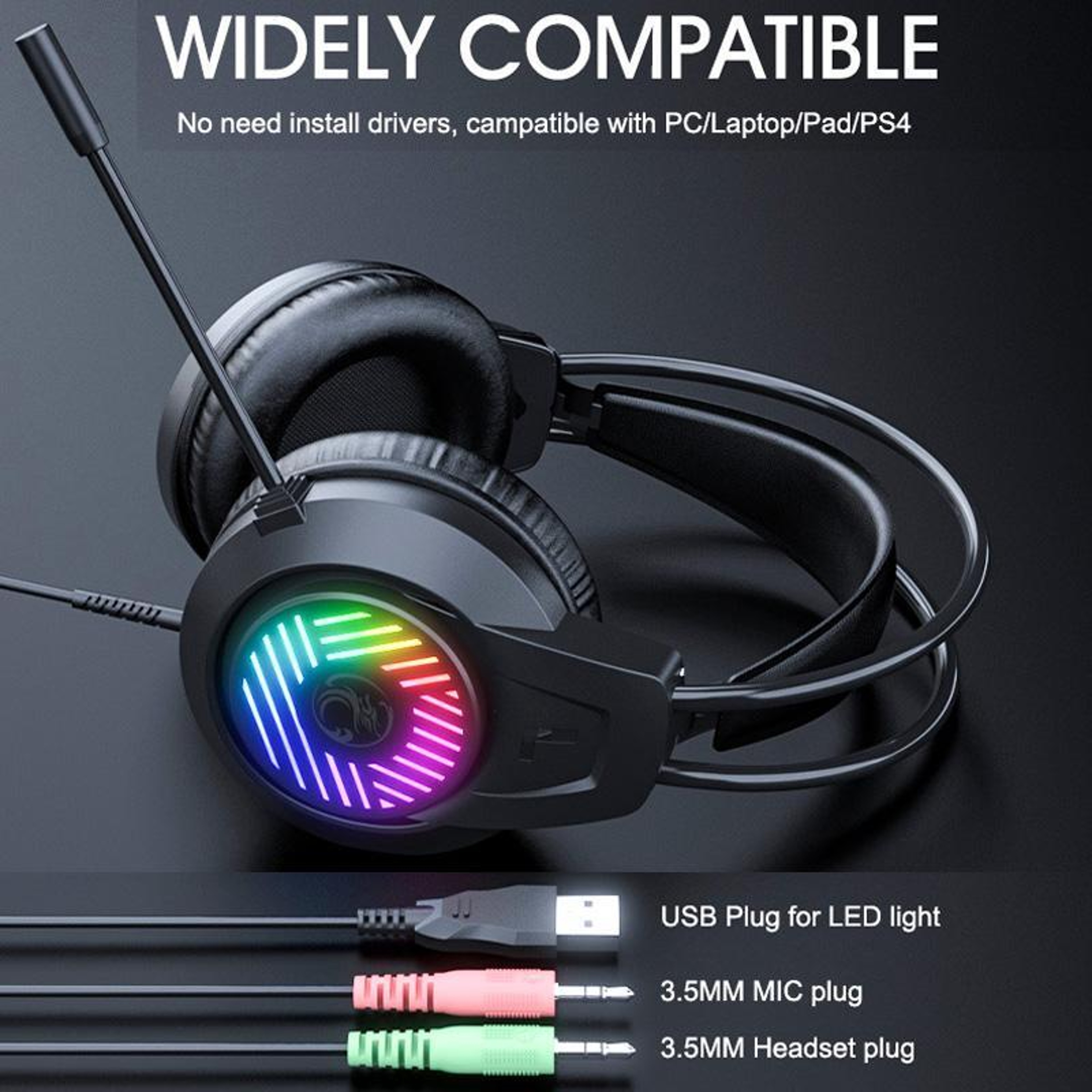 Heavy Bass Wired PC Gaming Headset with Jack – view 8