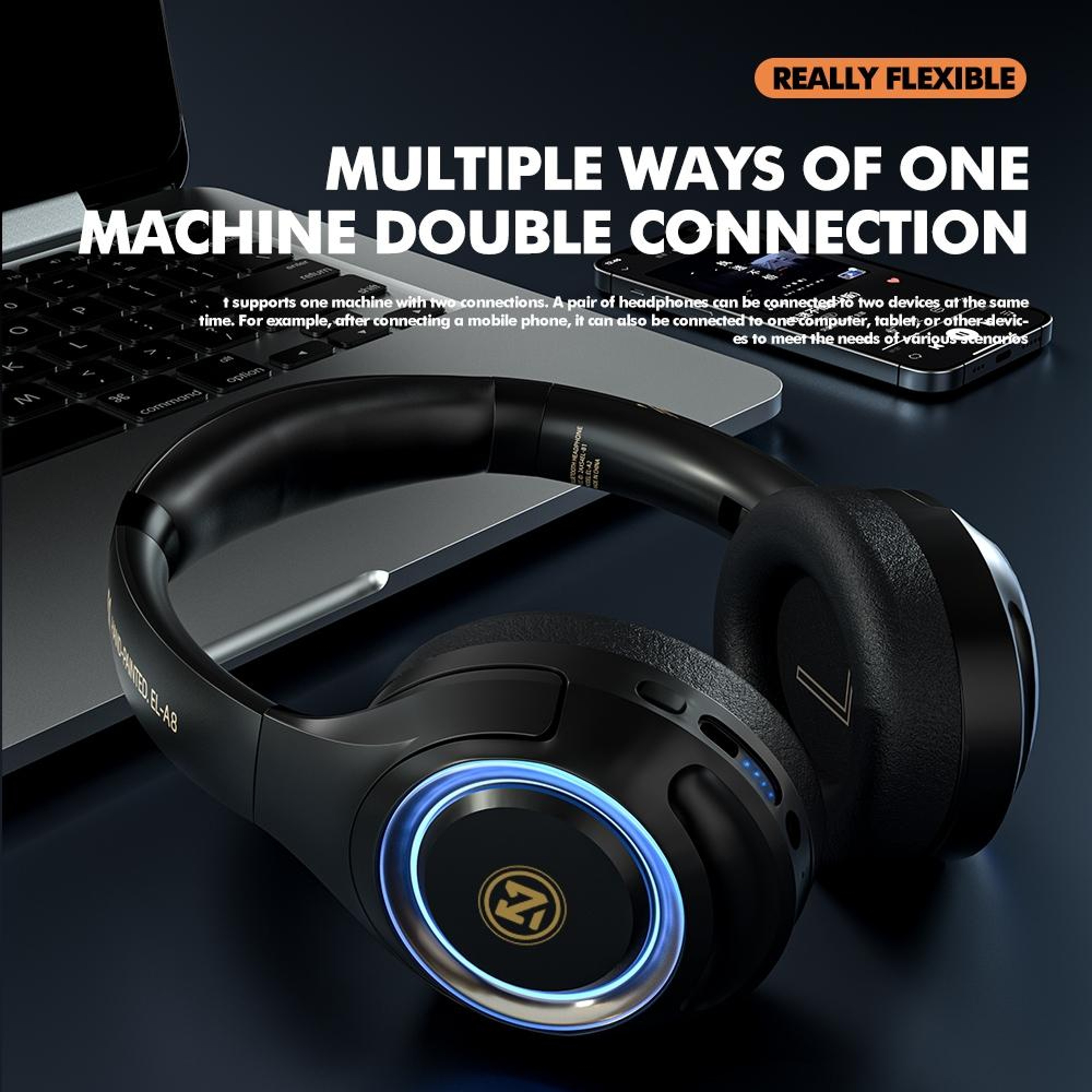 Wireless Gaming Headset With OverEar Stereo  Clear Microphone 12
