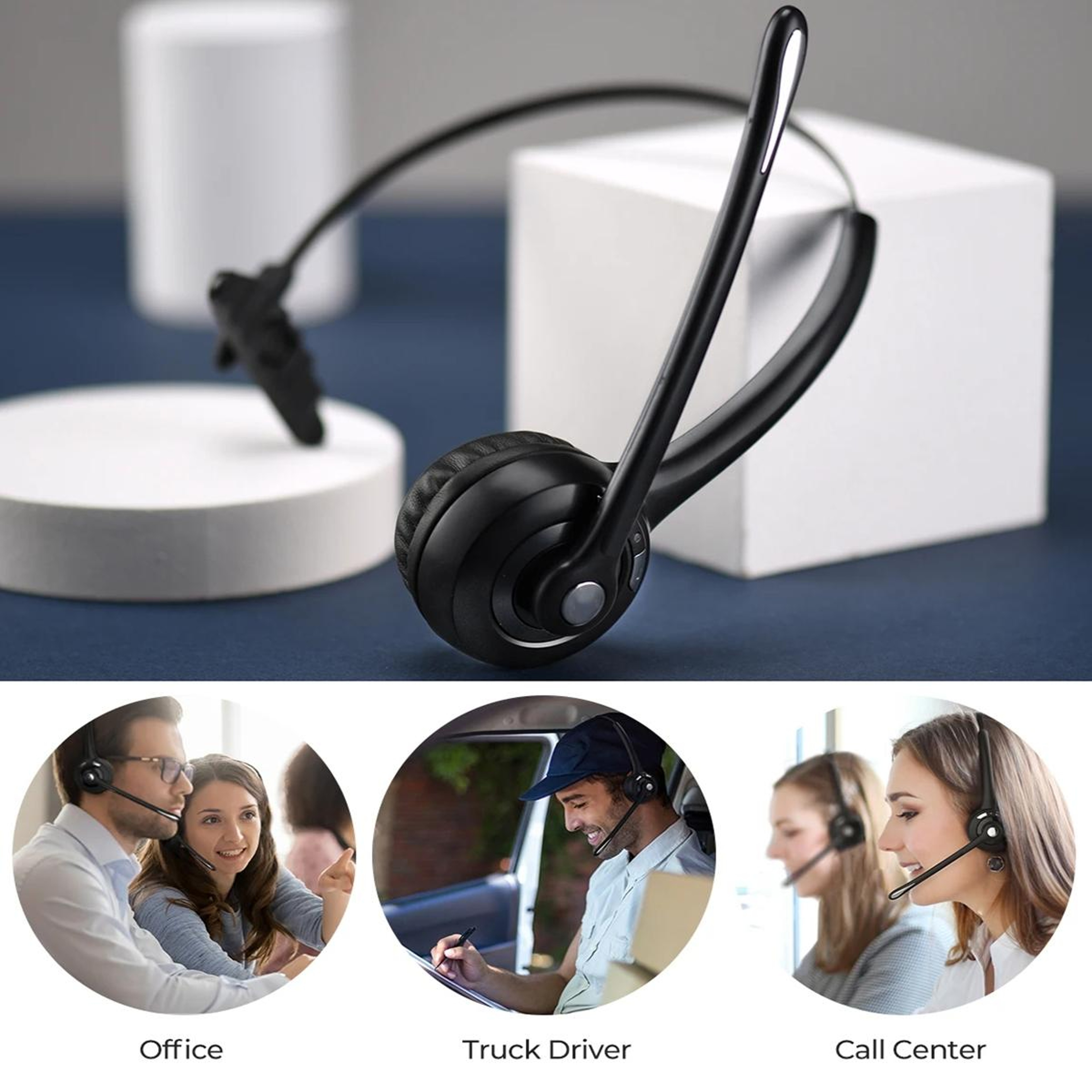 Bluetooth 5.0 Wireless Mono Headset for Customer Service Professionals – view 6