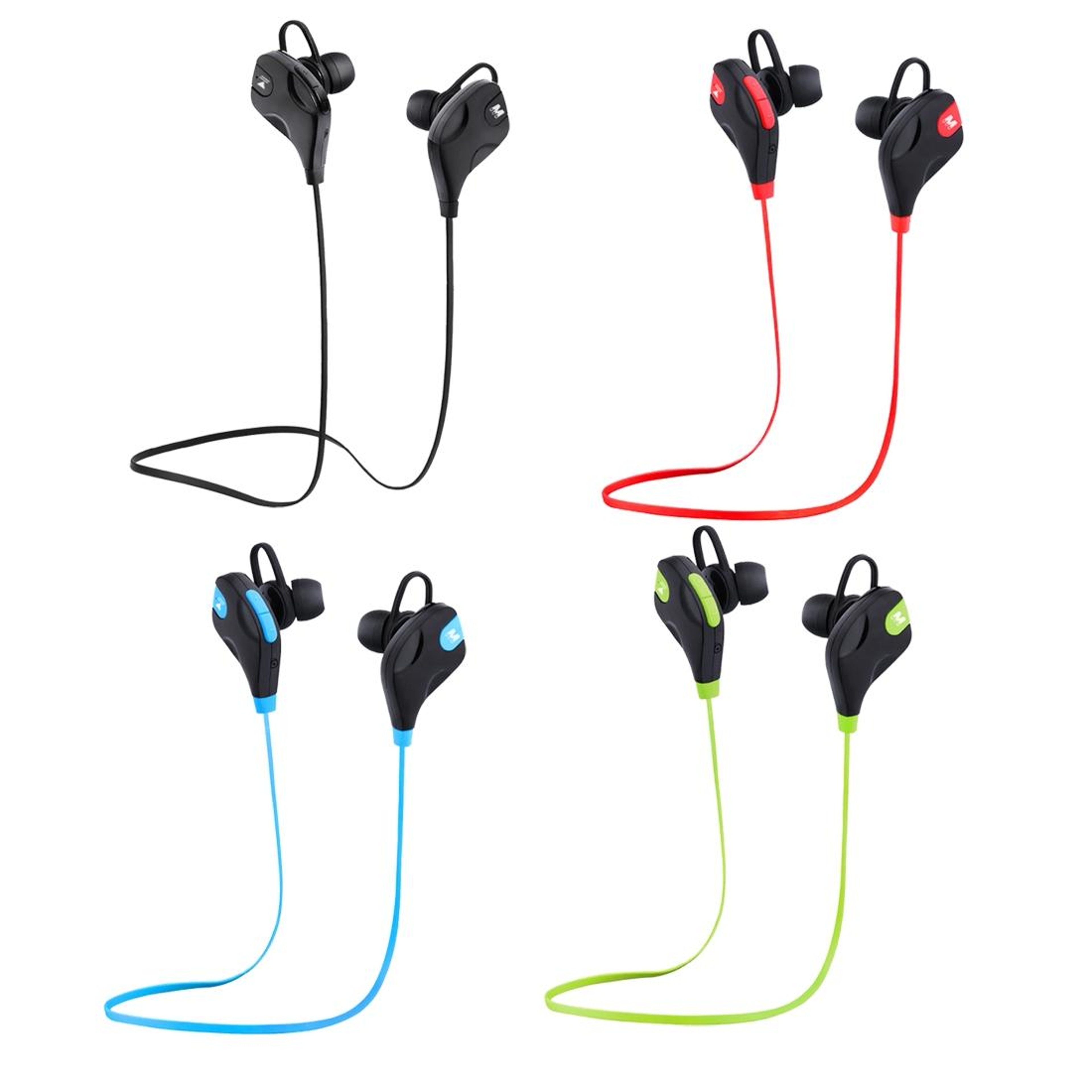 Wireless Bluetooth Stereo Earphones With Wire Control Mic Hands Free Call Ready 0