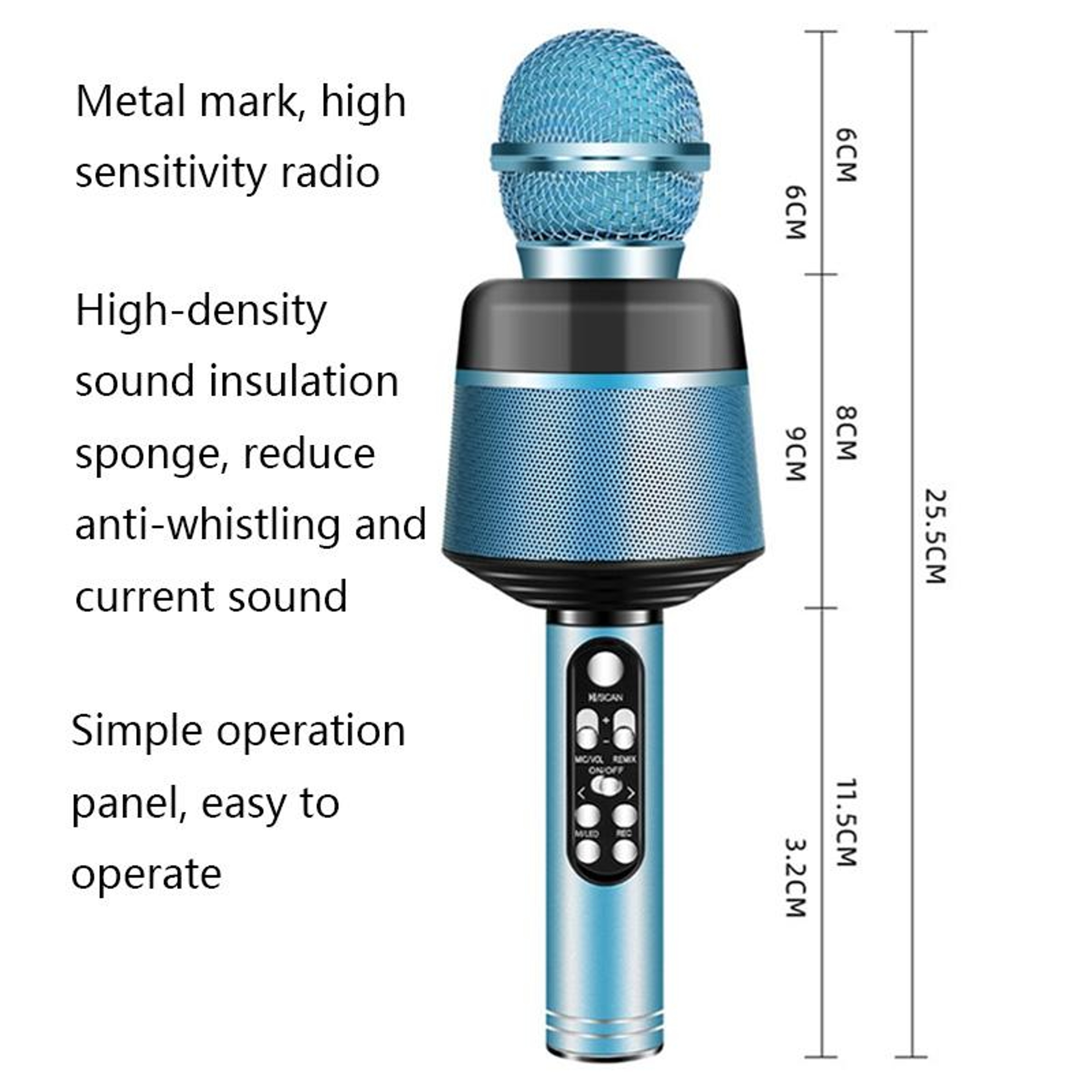 Wireless Bluetooth Live Microphone For Singing  Recording 5