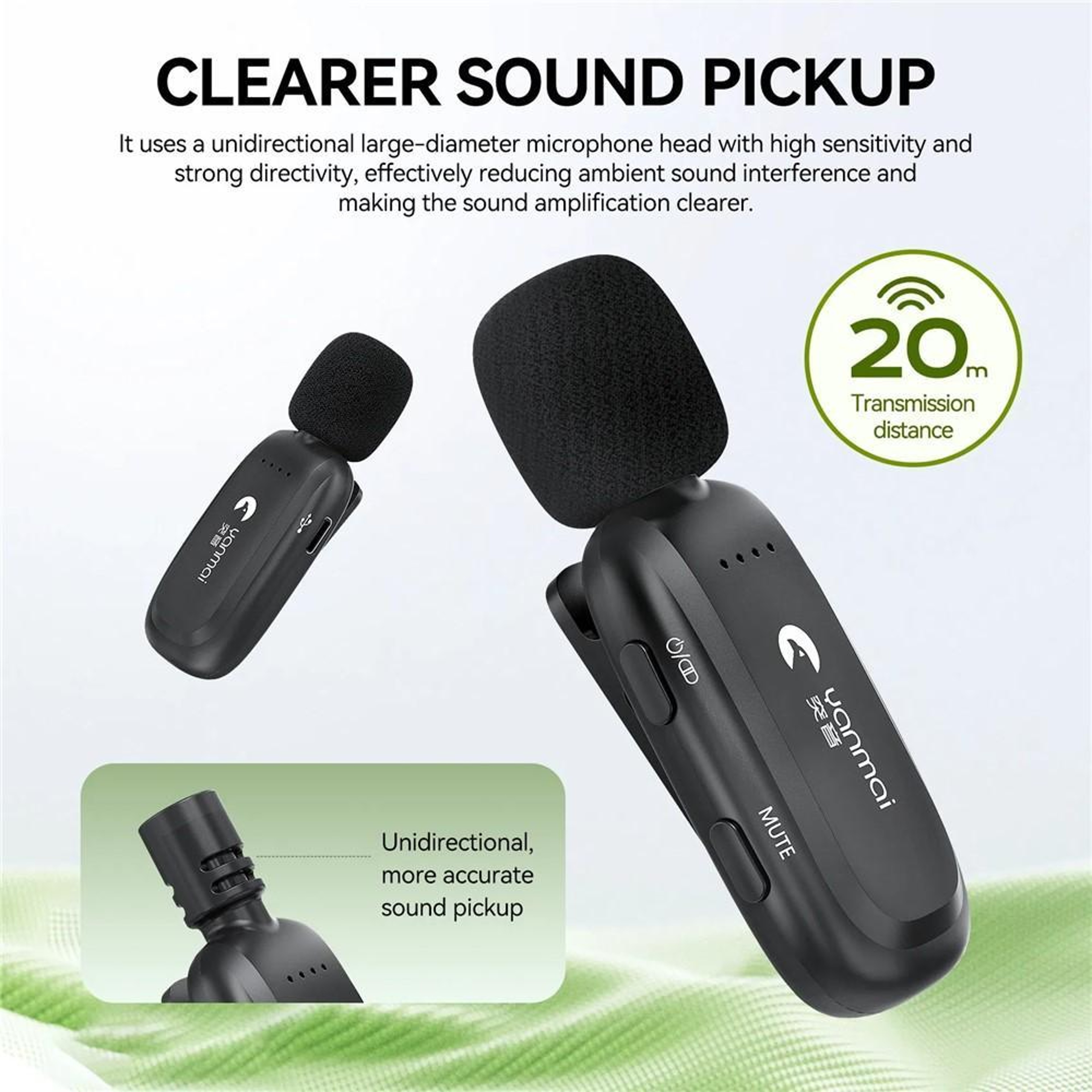 Wireless Bluetooth Voice Amplifier Lapel Microphone for Teaching & Training – view 4
