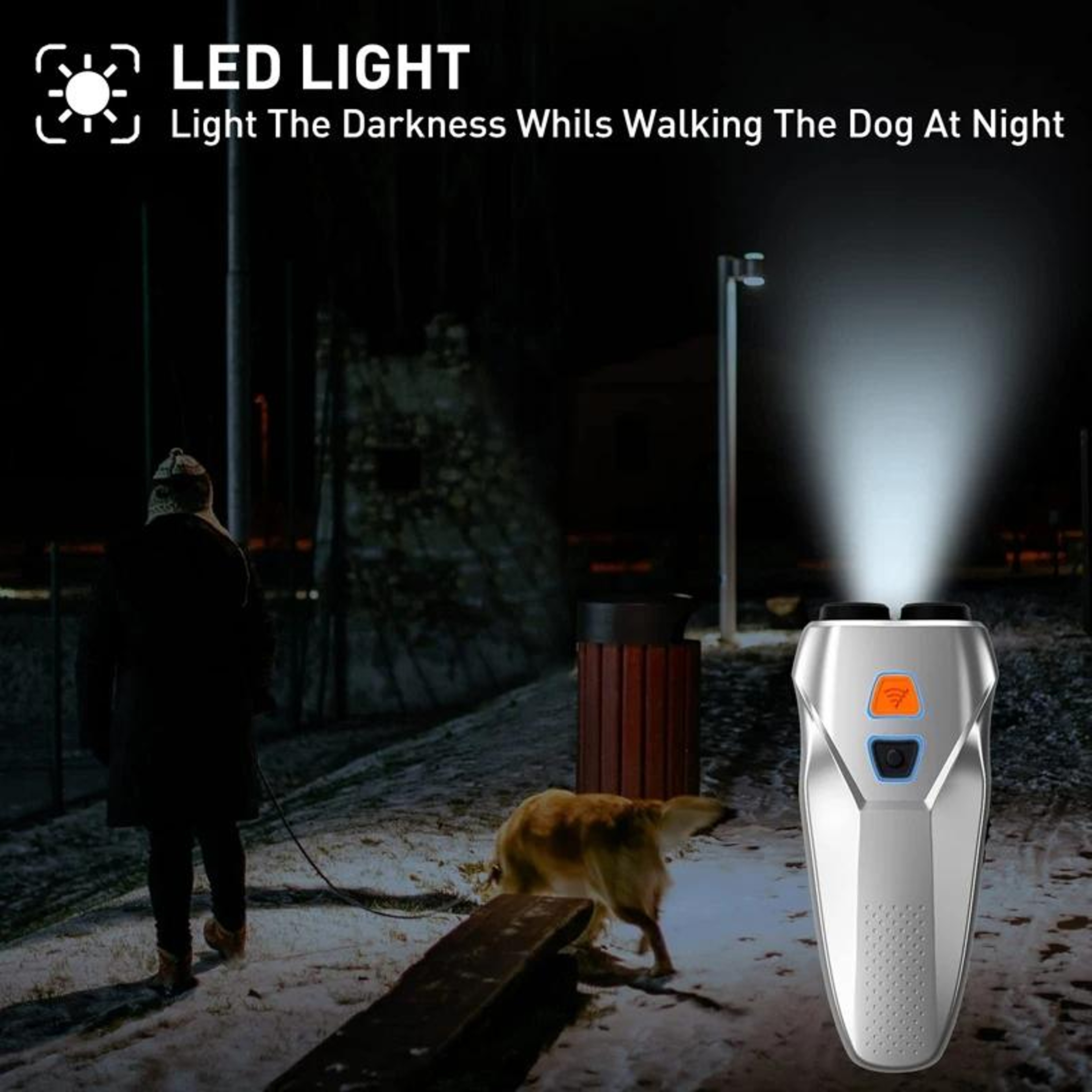 Rechargeable Ultrasonic Dog Training  Bark Control Handheld Repeller 11