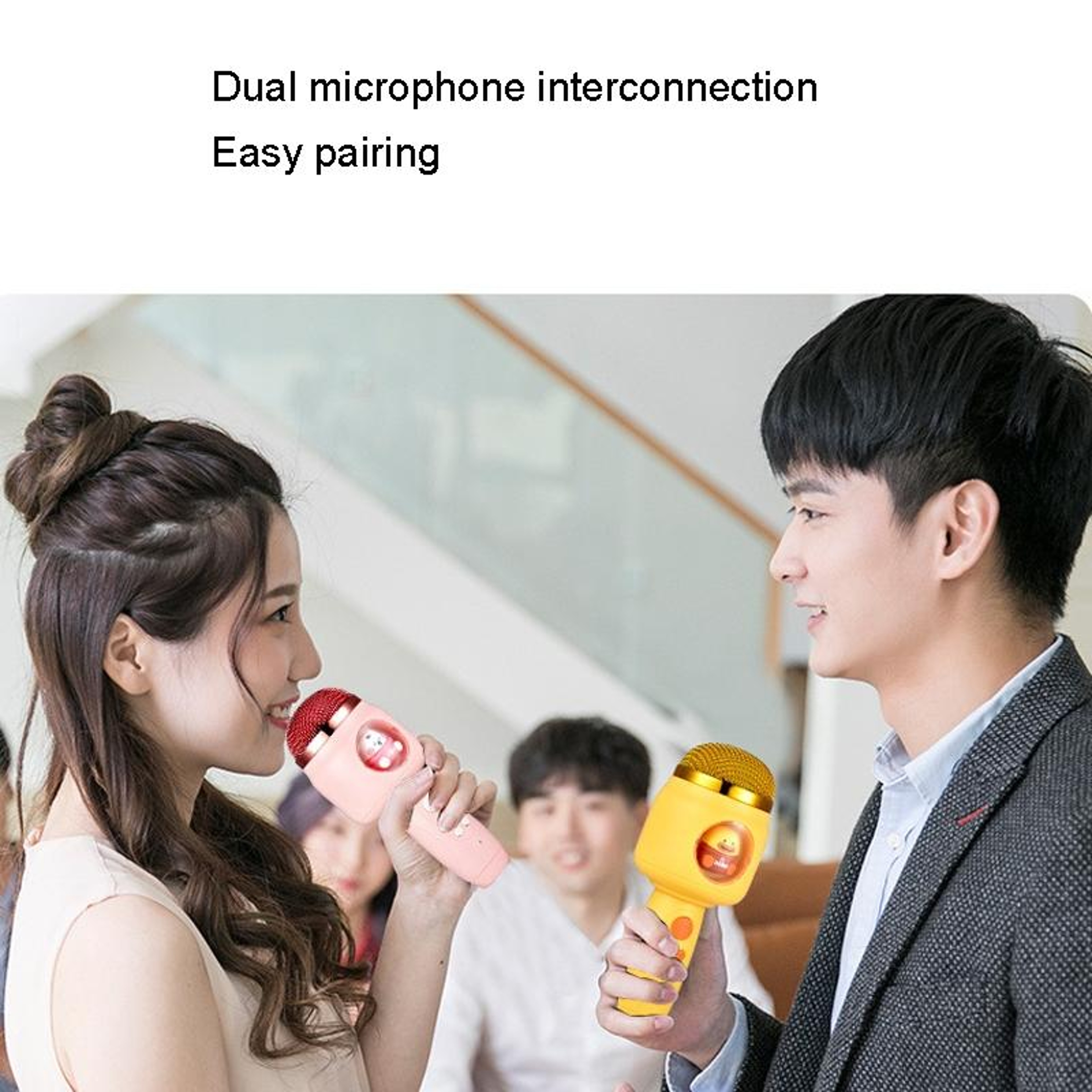 Kids Wireless Bluetooth Karaoke Microphone With Echo  Speaker Pink Singing Mic 9
