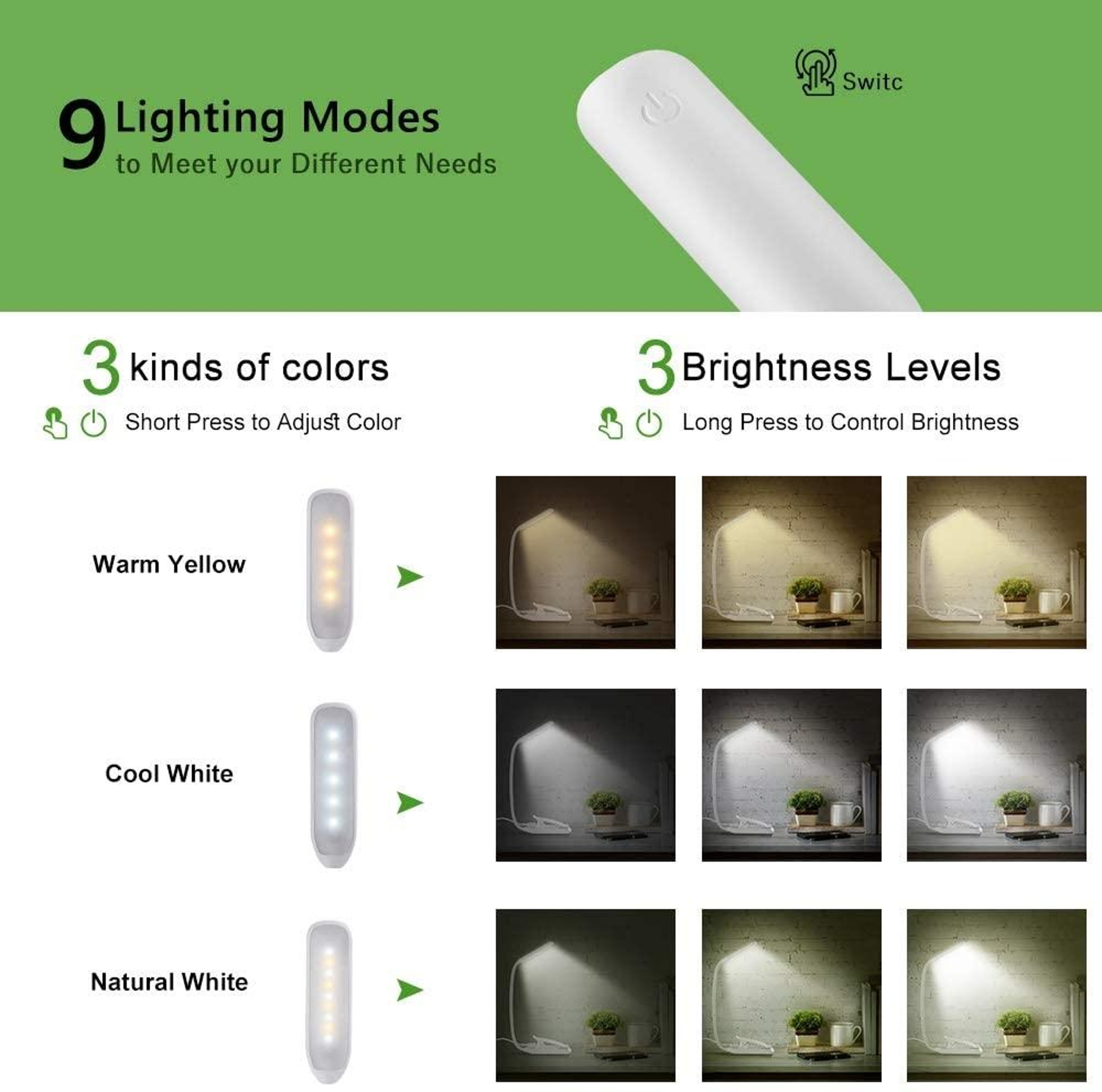 Adjustable LED ClipOn Reading Lamp For Music  Books 2