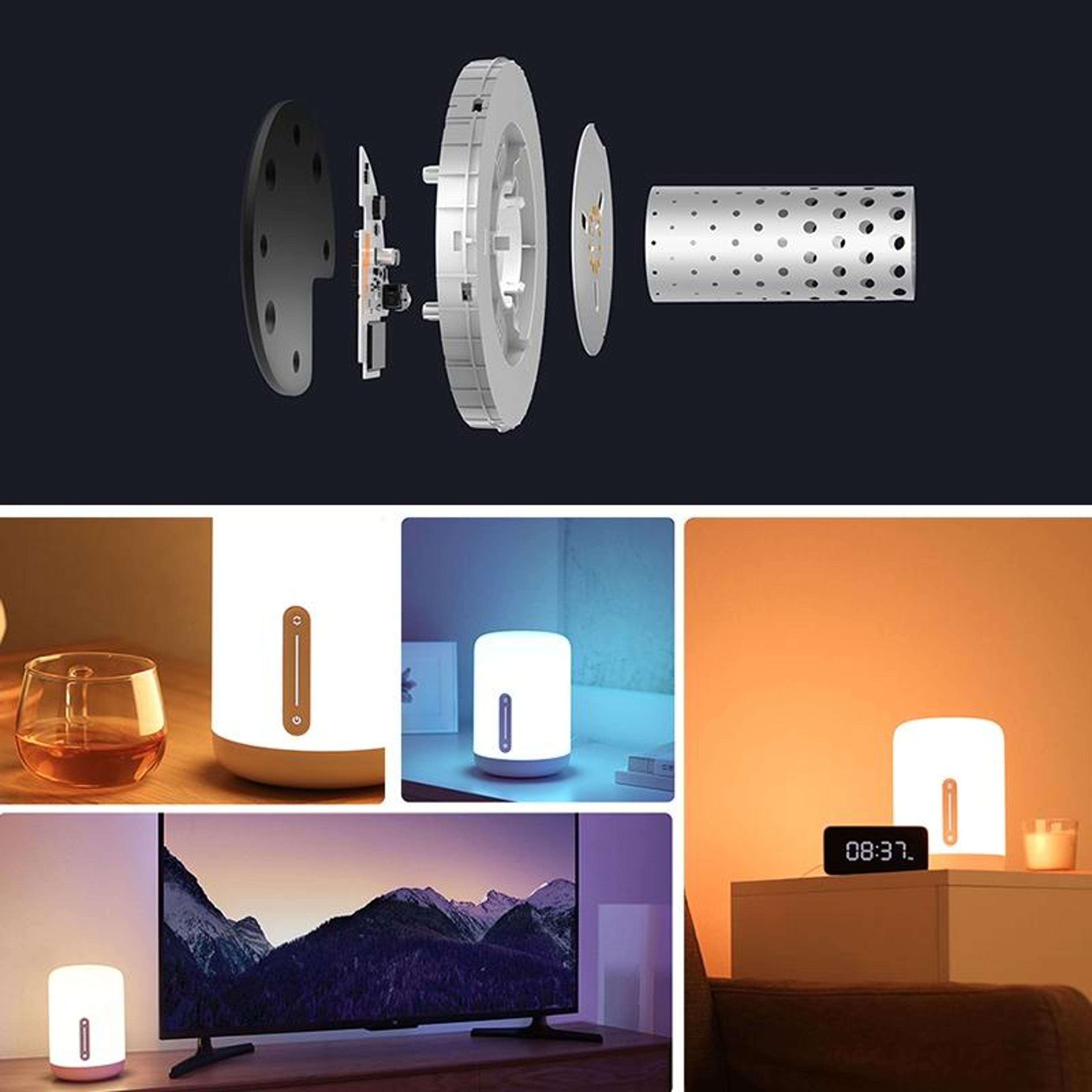 Smart Rechargeable Motion Sensor Night Light Intelligent Bedside Lamp With Auto Induction 8