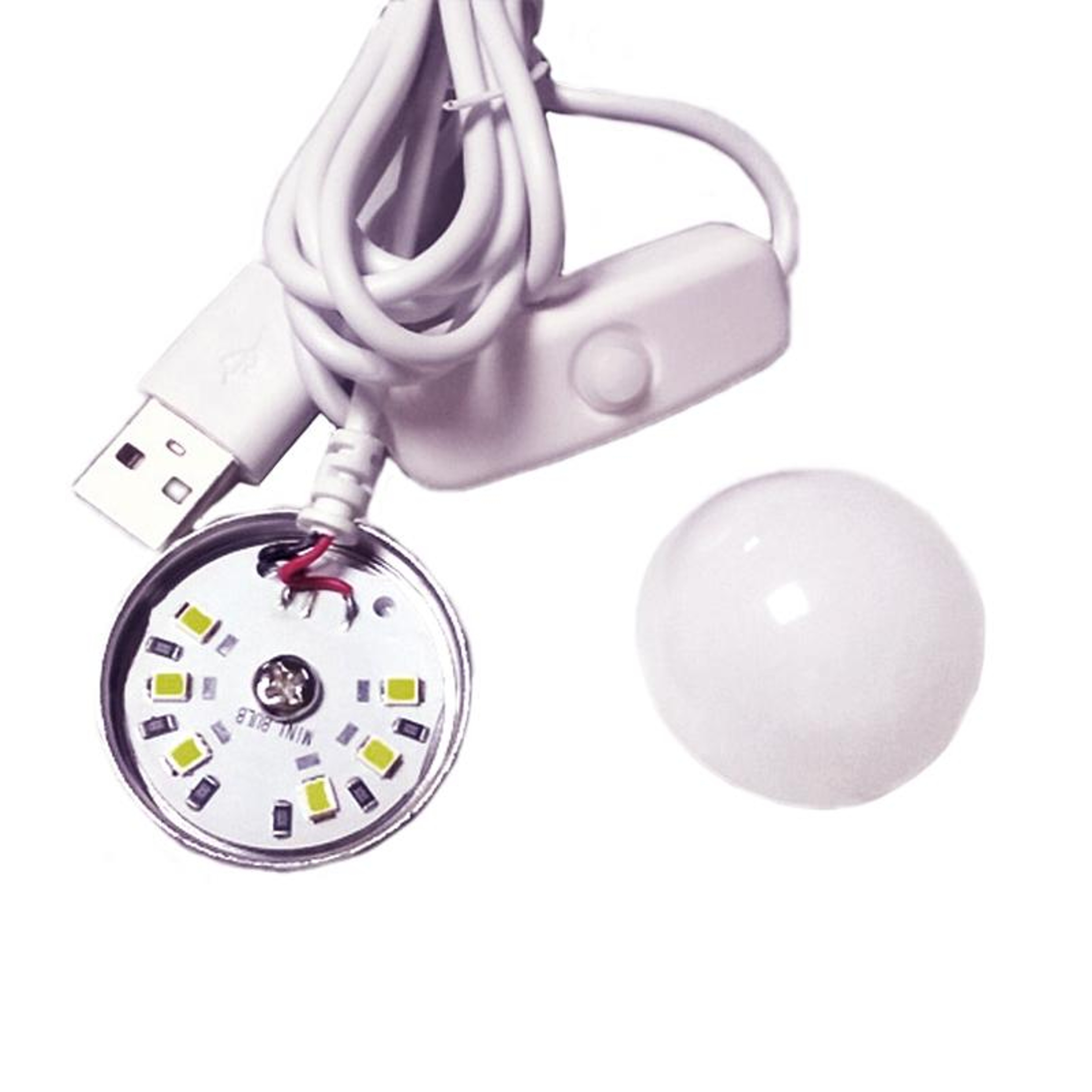Compact Dimmable USB LED Light Bulb With Magnetic Base  Adjustable Modes 5