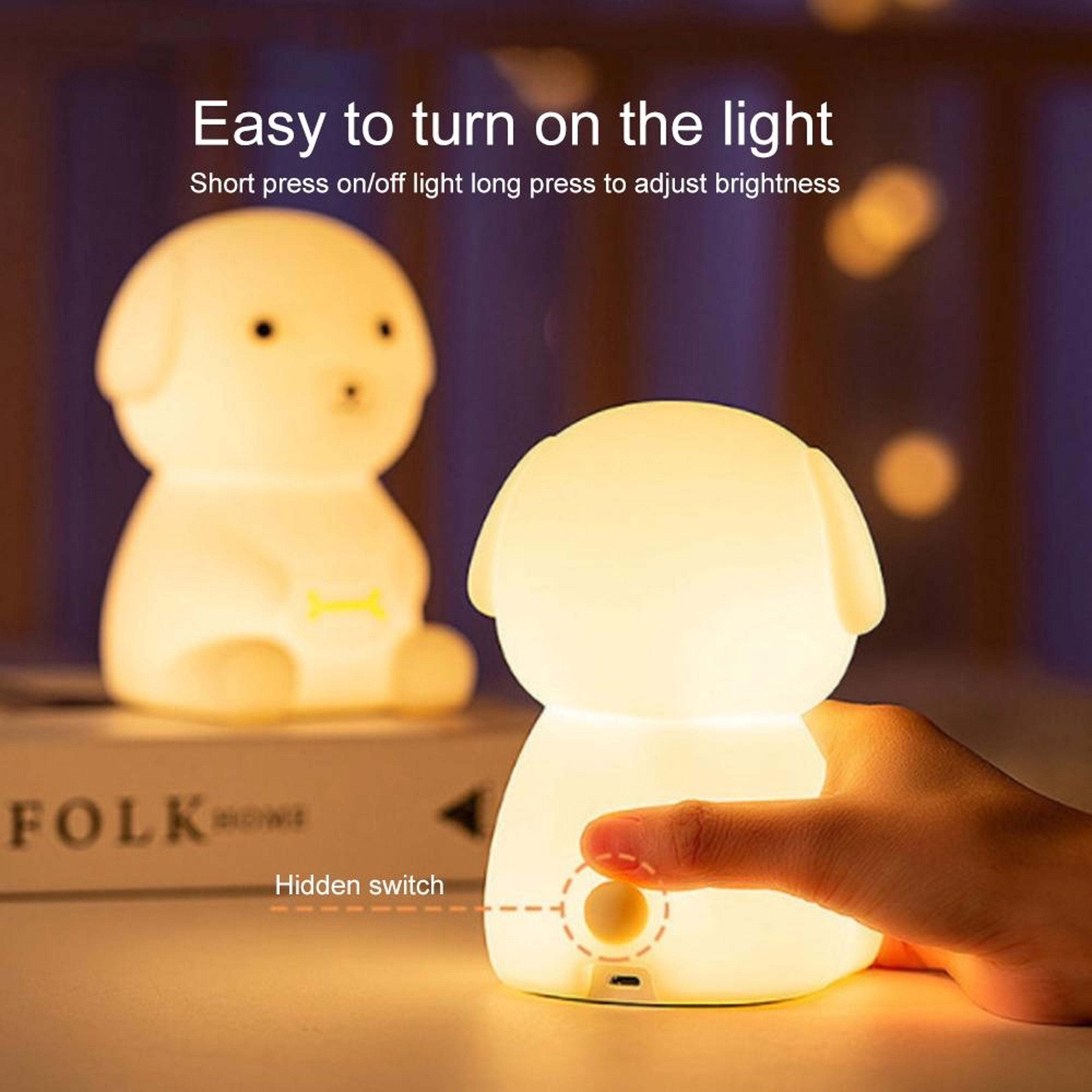 LED Colorful Silicone Sensor Night Light Warm & Color Changing LED Silicone Night Light – view 6