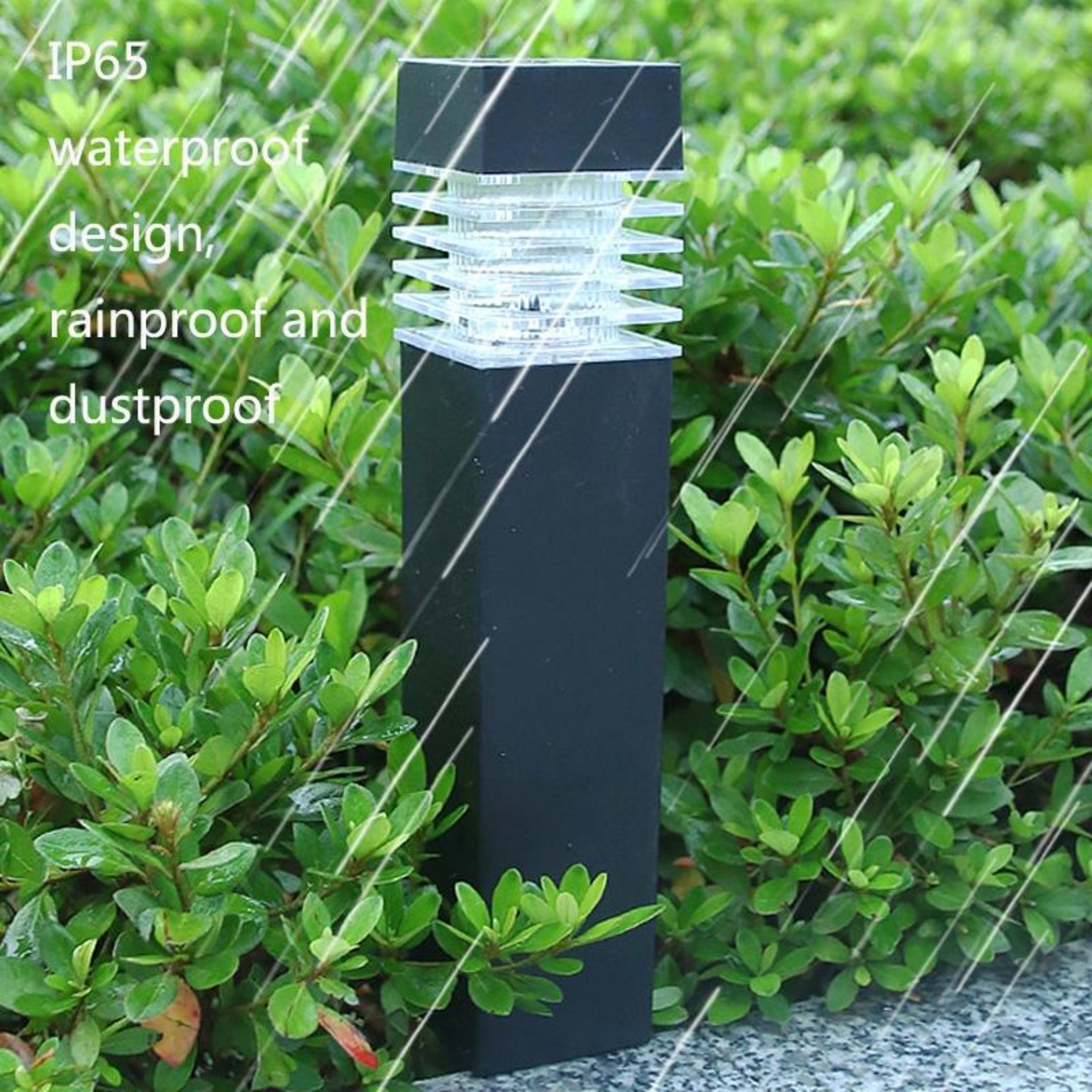 Solar Powered Outdoor Waterproof Lawn Column Light Modern Landscape Lighting 2