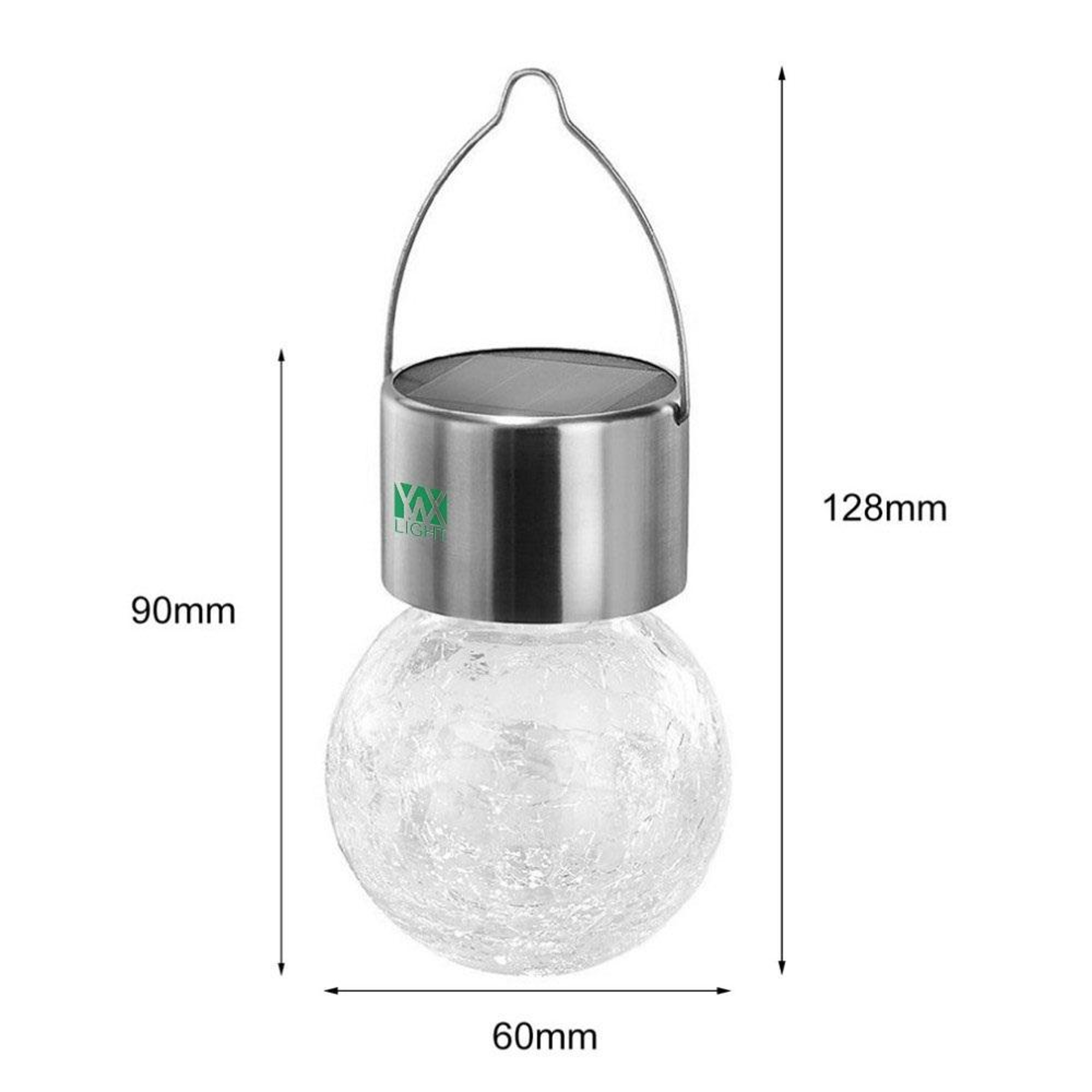 RGB Solar Hanging Crystal Ball Lamp Outdoor Decorative Garden Light 3