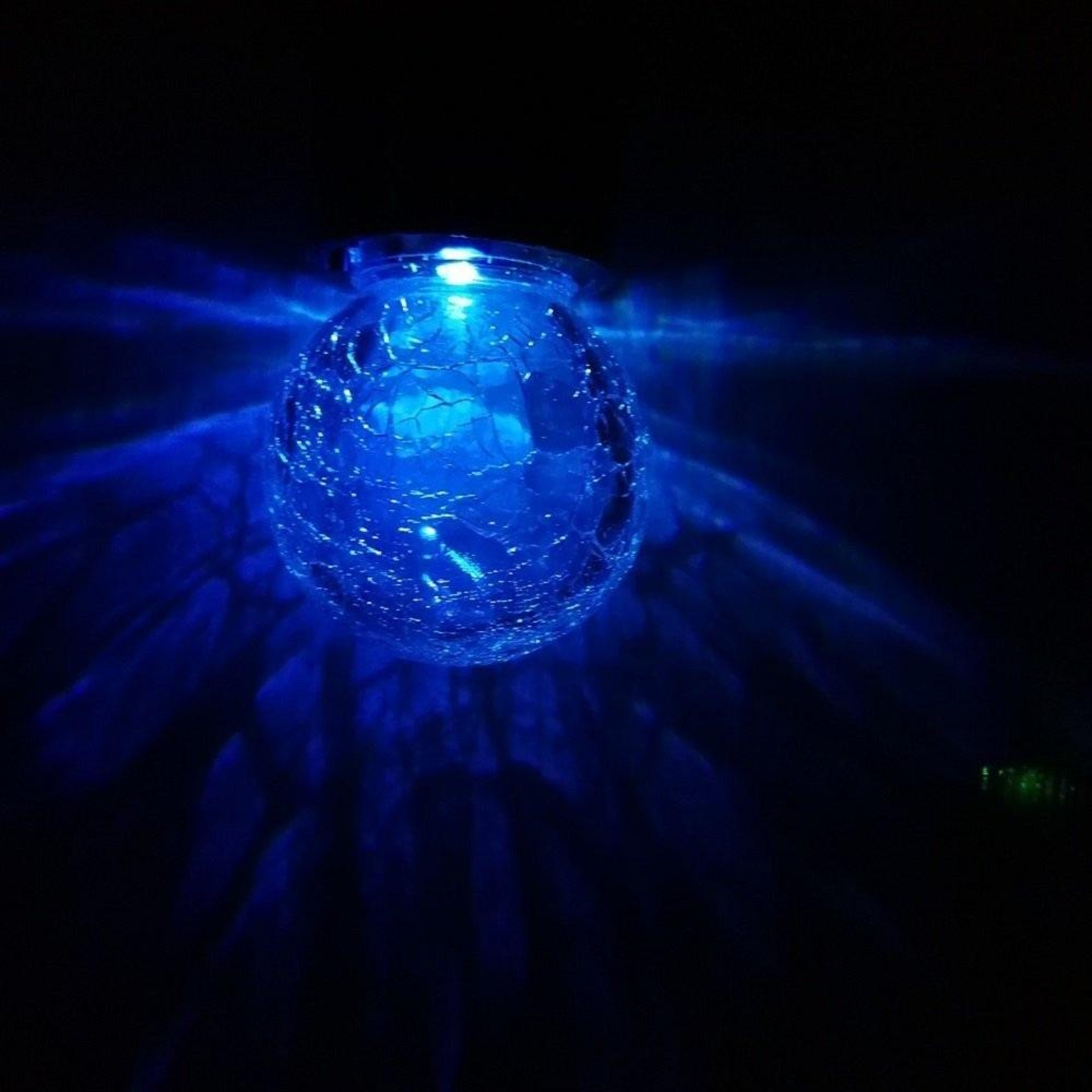 RGB Solar Hanging Crystal Ball Lamp Outdoor Decorative Garden Light 5