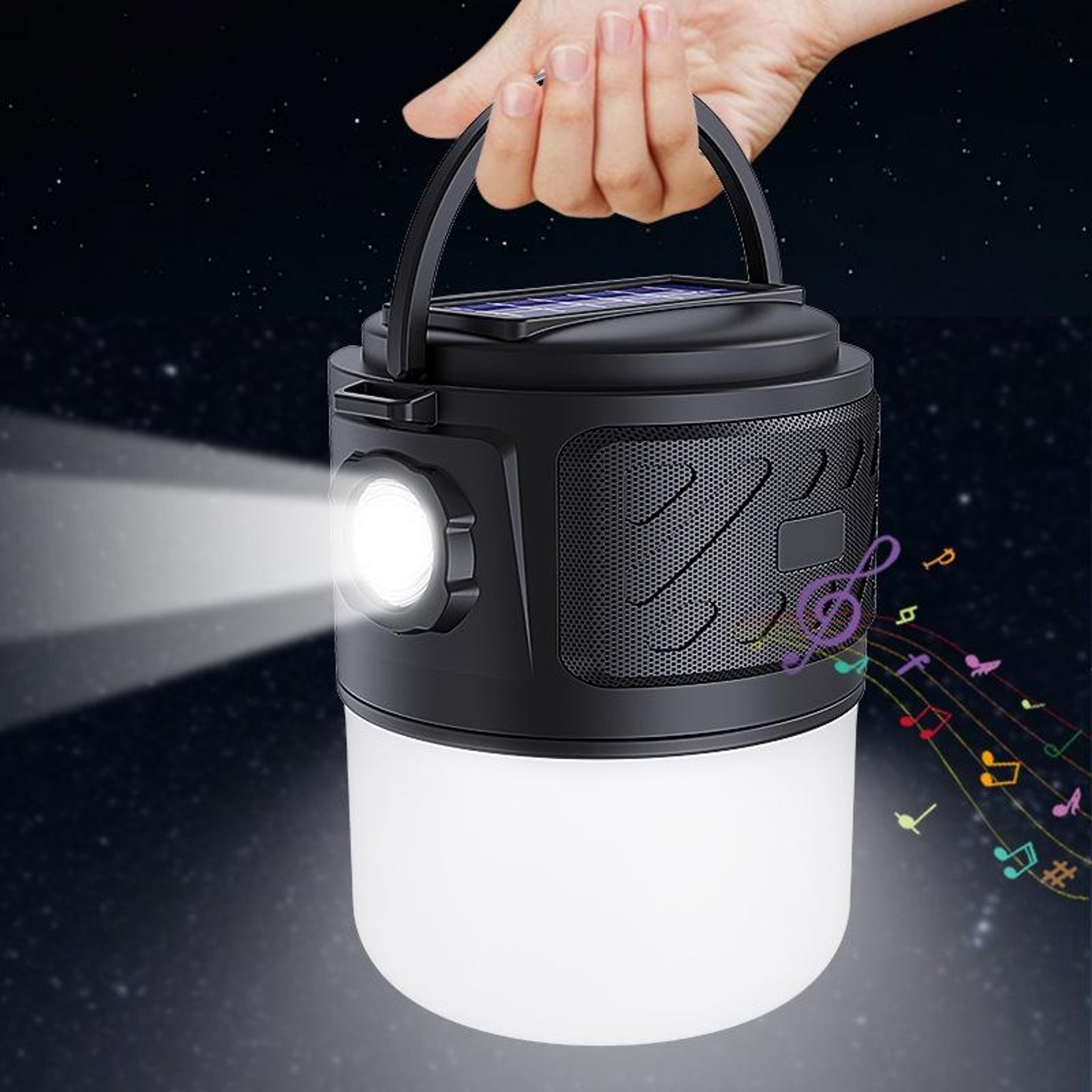 Outdoor Solar Camping Light  Portable Solar Bluetooth Speaker 7