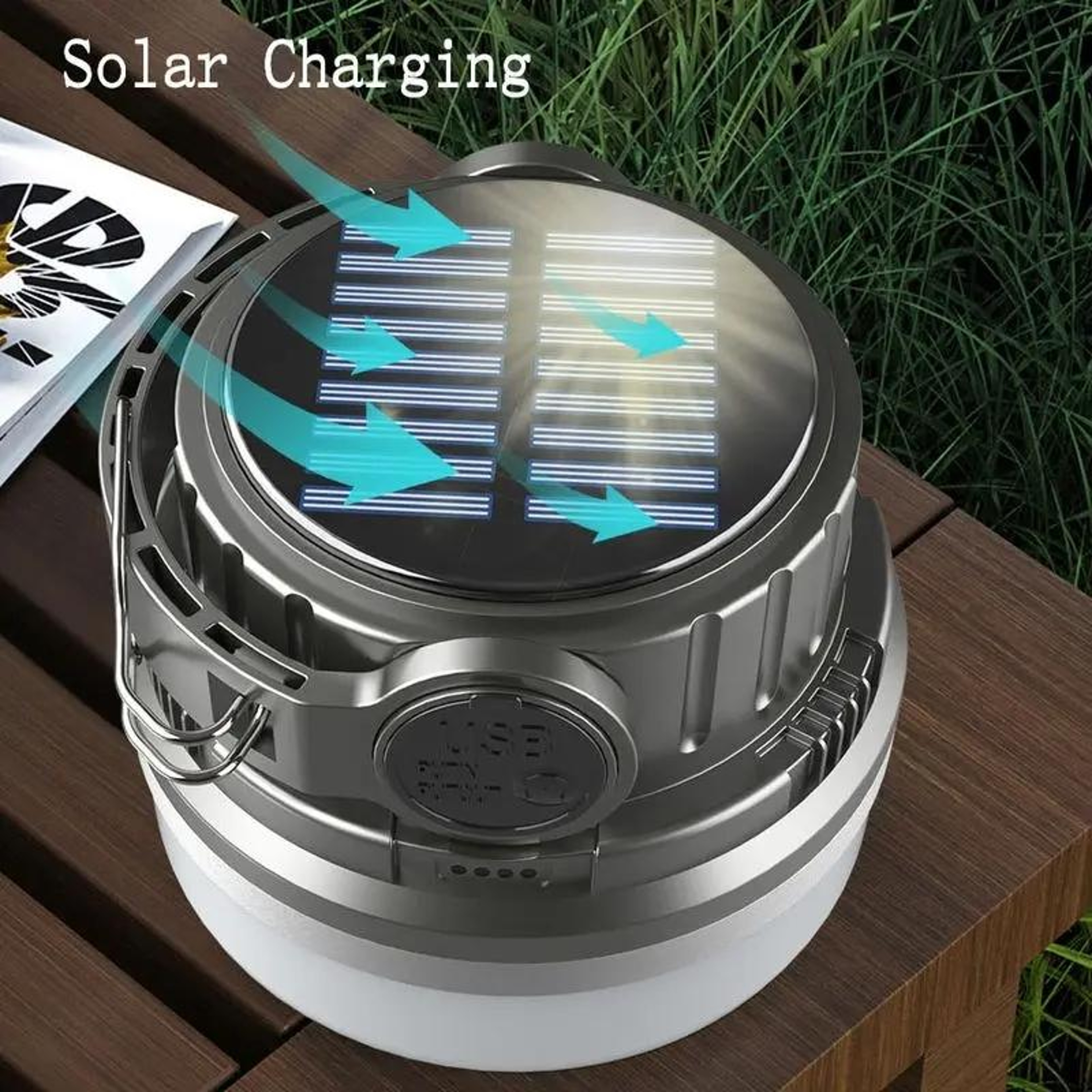 All In One Solar Tent Light  Portable Camping Lantern With Power Supply 14