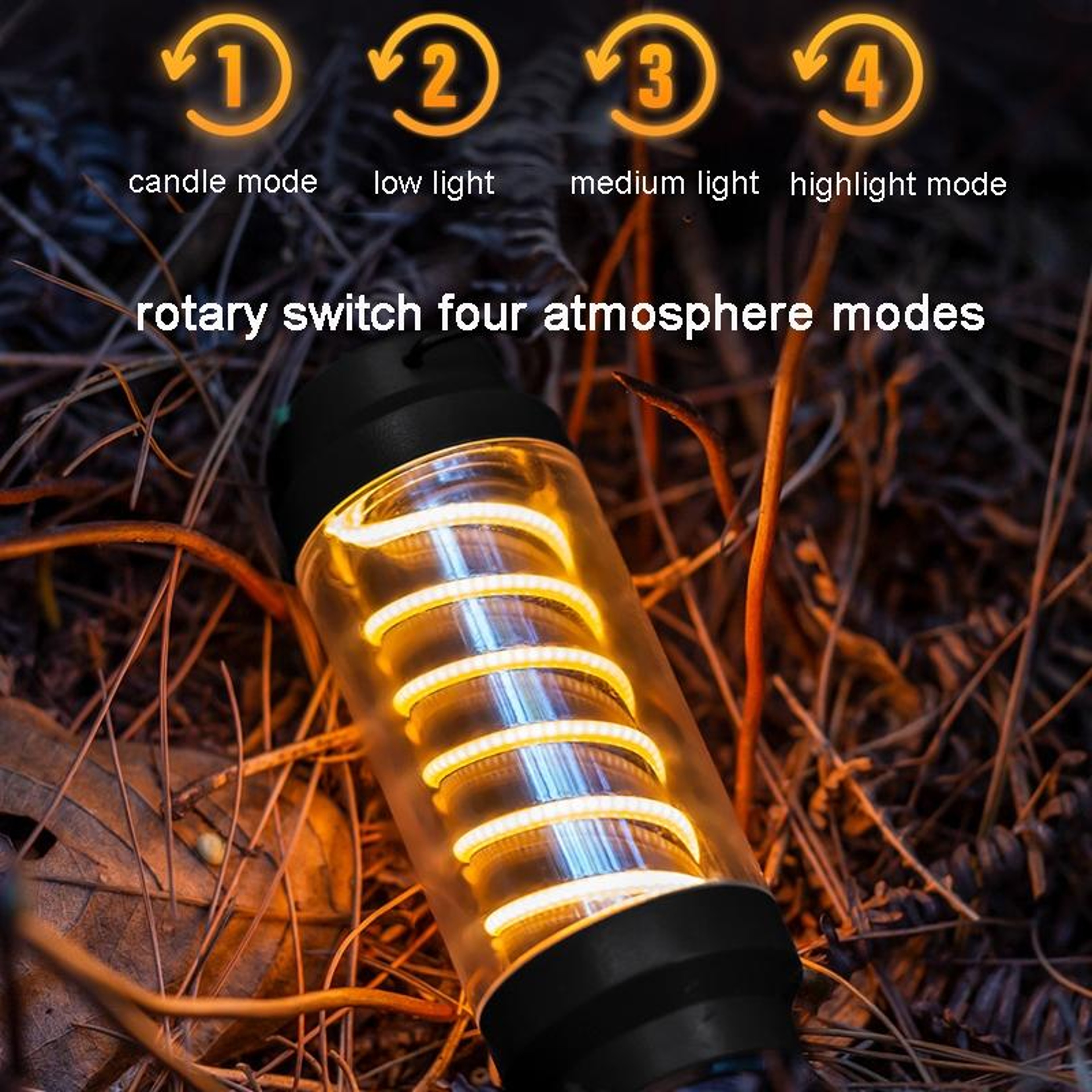 Waterproof Outdoor Spiral Camping Lamp Multifunctional Tent Light 1