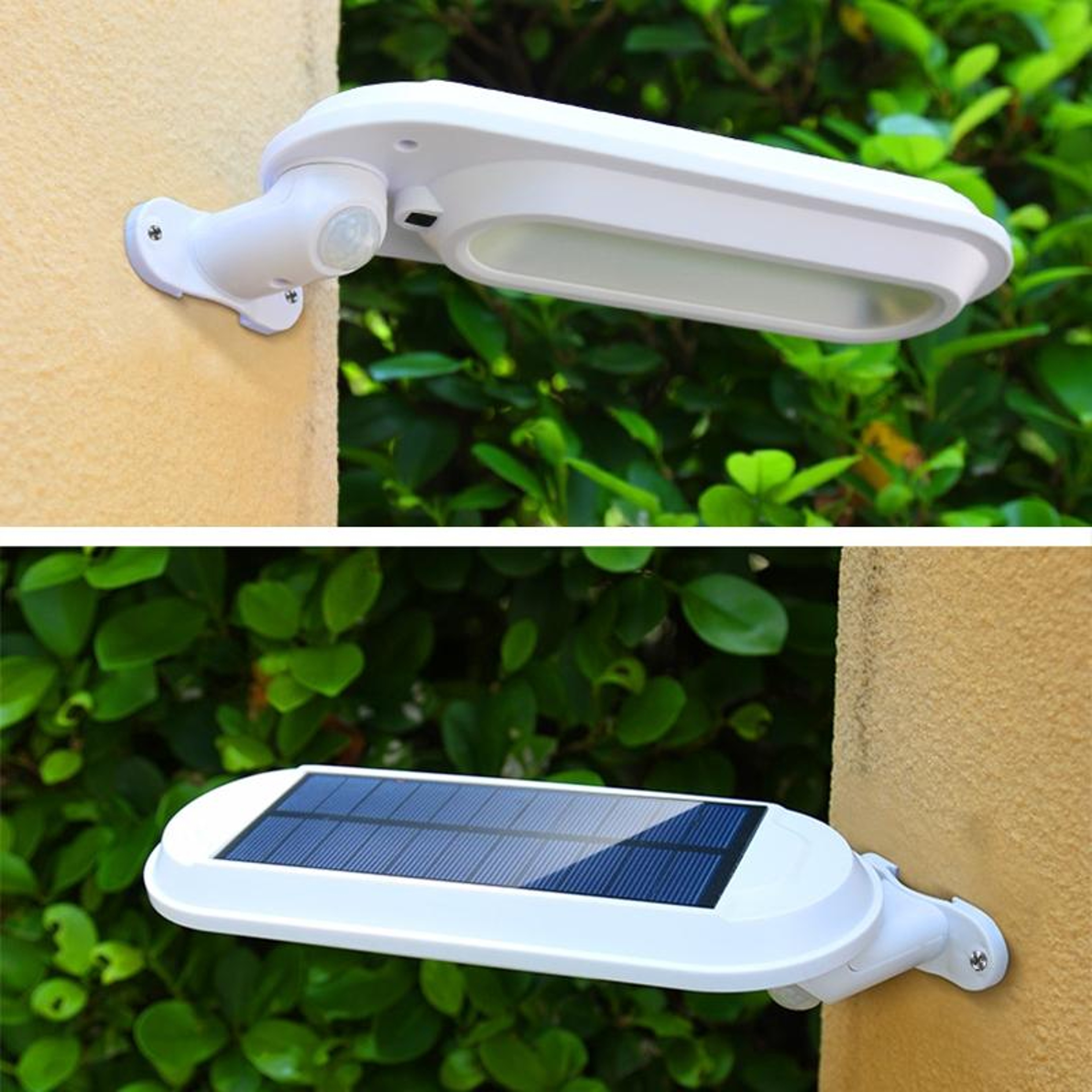 Solar Wall Lamp Outdoor Garden Motion Sensor Street Light Black Warm Glow 1