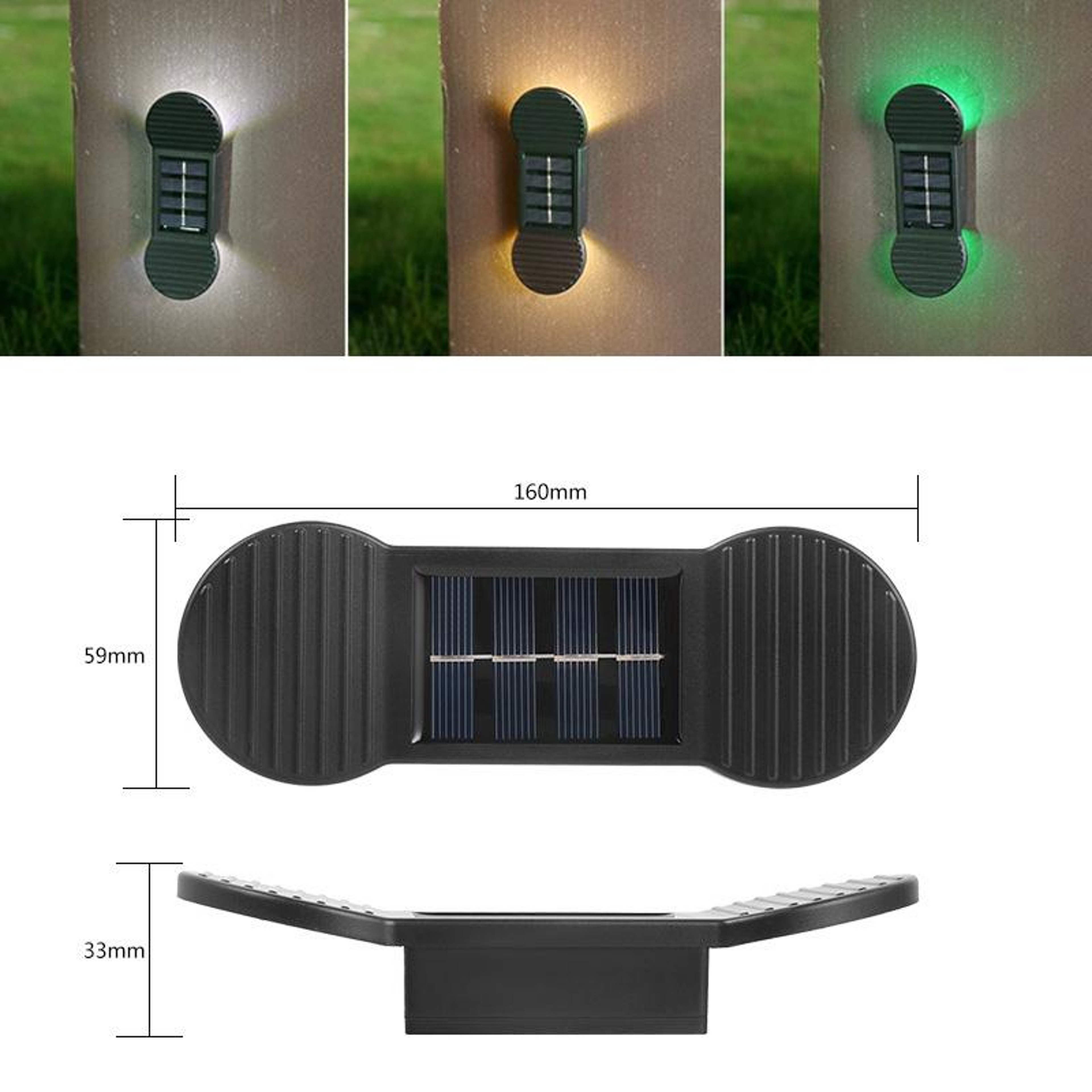 Solar Powered Garden Wall Light Colorful Waterproof Solar Wall Light Outdoor With LED 6
