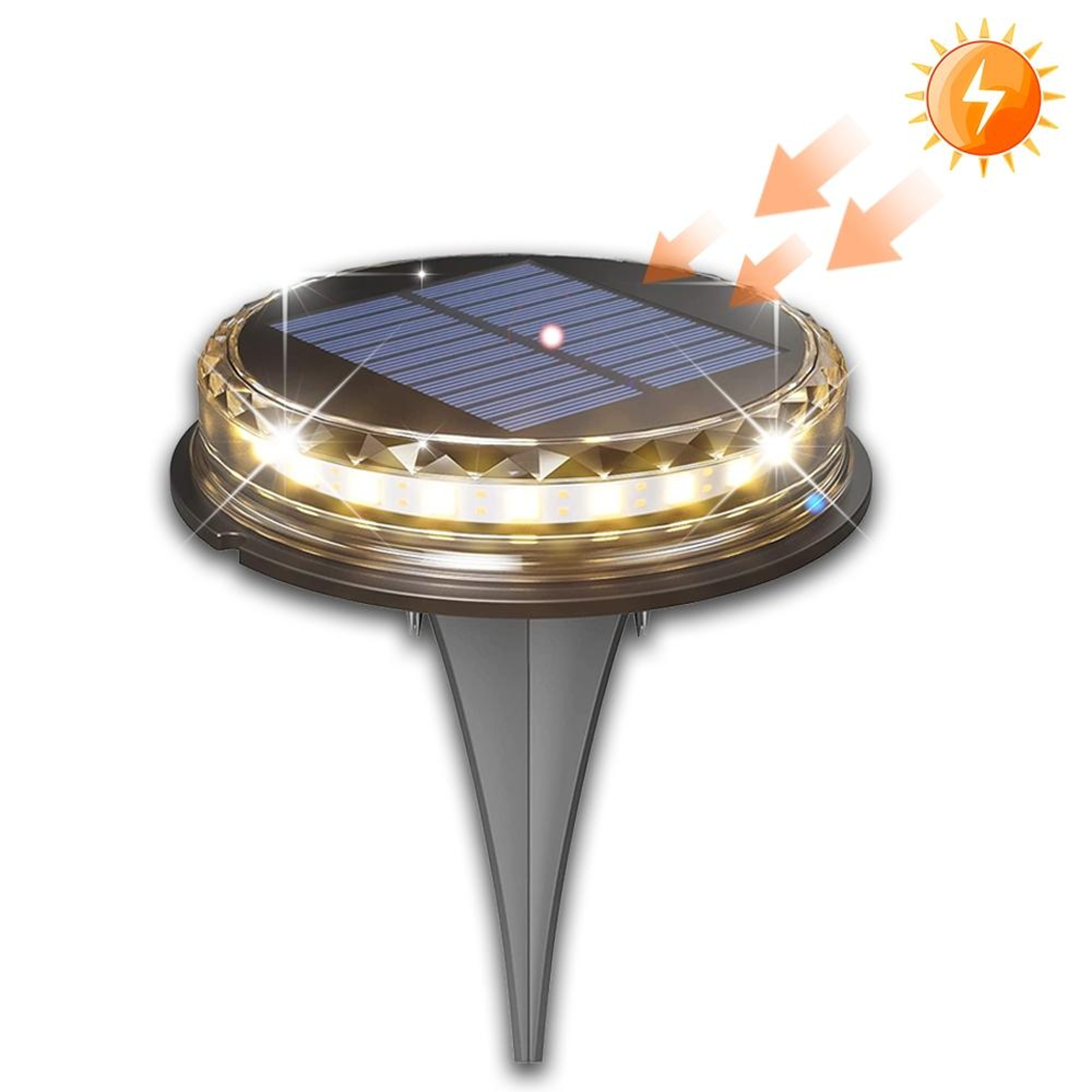 Solar LED Buried Ground Light Outdoor Garden Lawn & Pathway Illumination – view 1