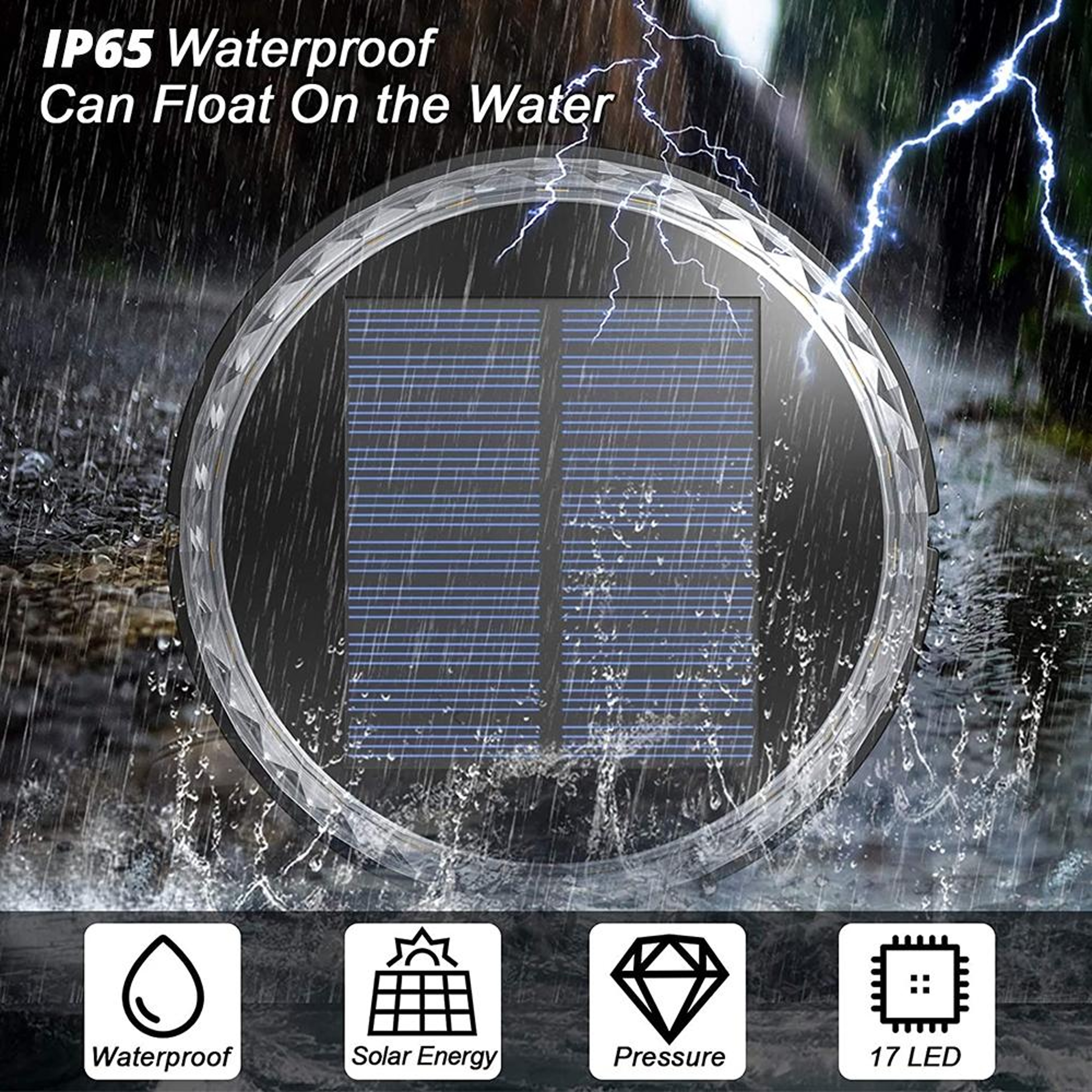 Solar LED Buried Ground Light Outdoor Garden Lawn & Pathway Illumination – view 6