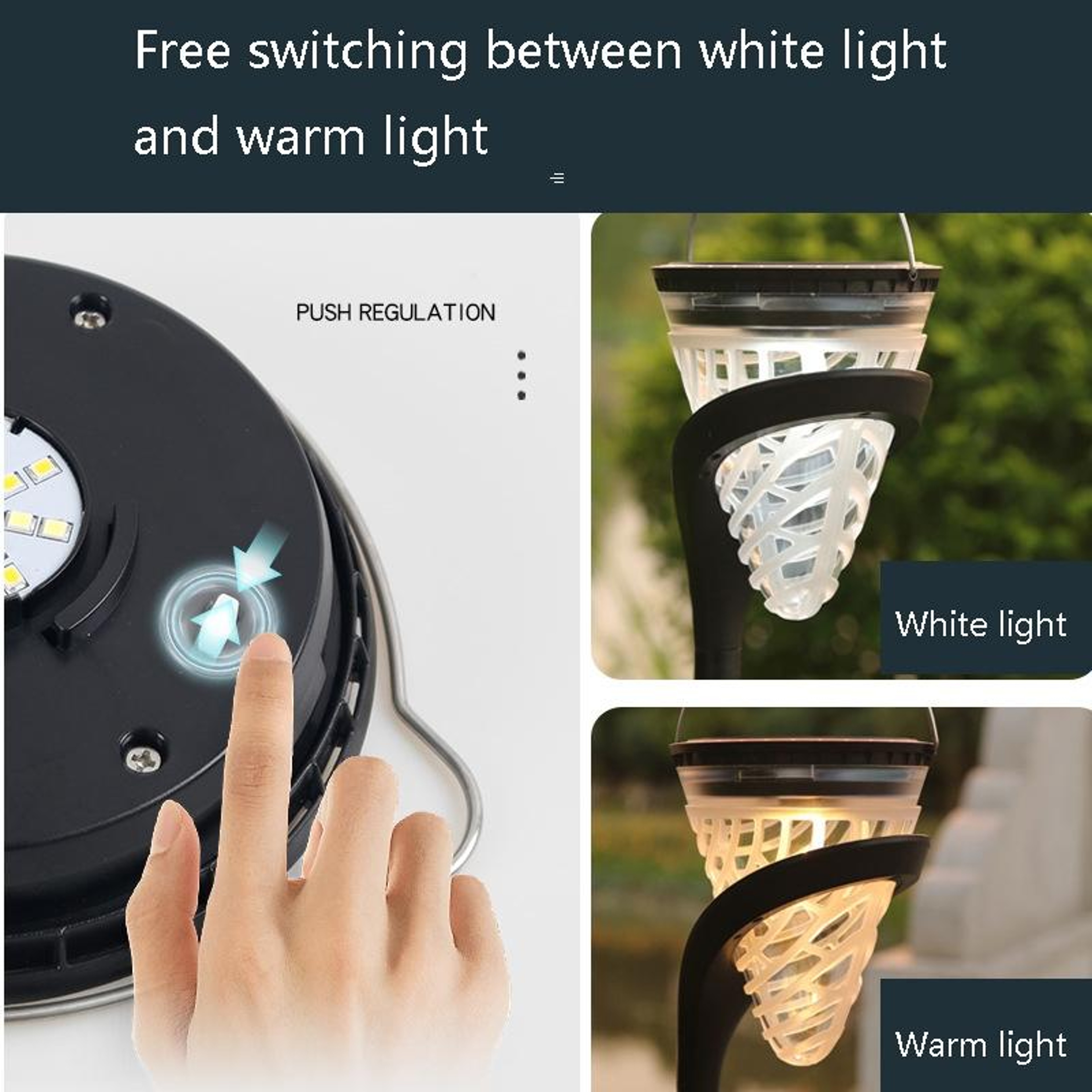 Dual Purpose Cone Solar Garden Light LED Lawn & Wall Fixture – view 4