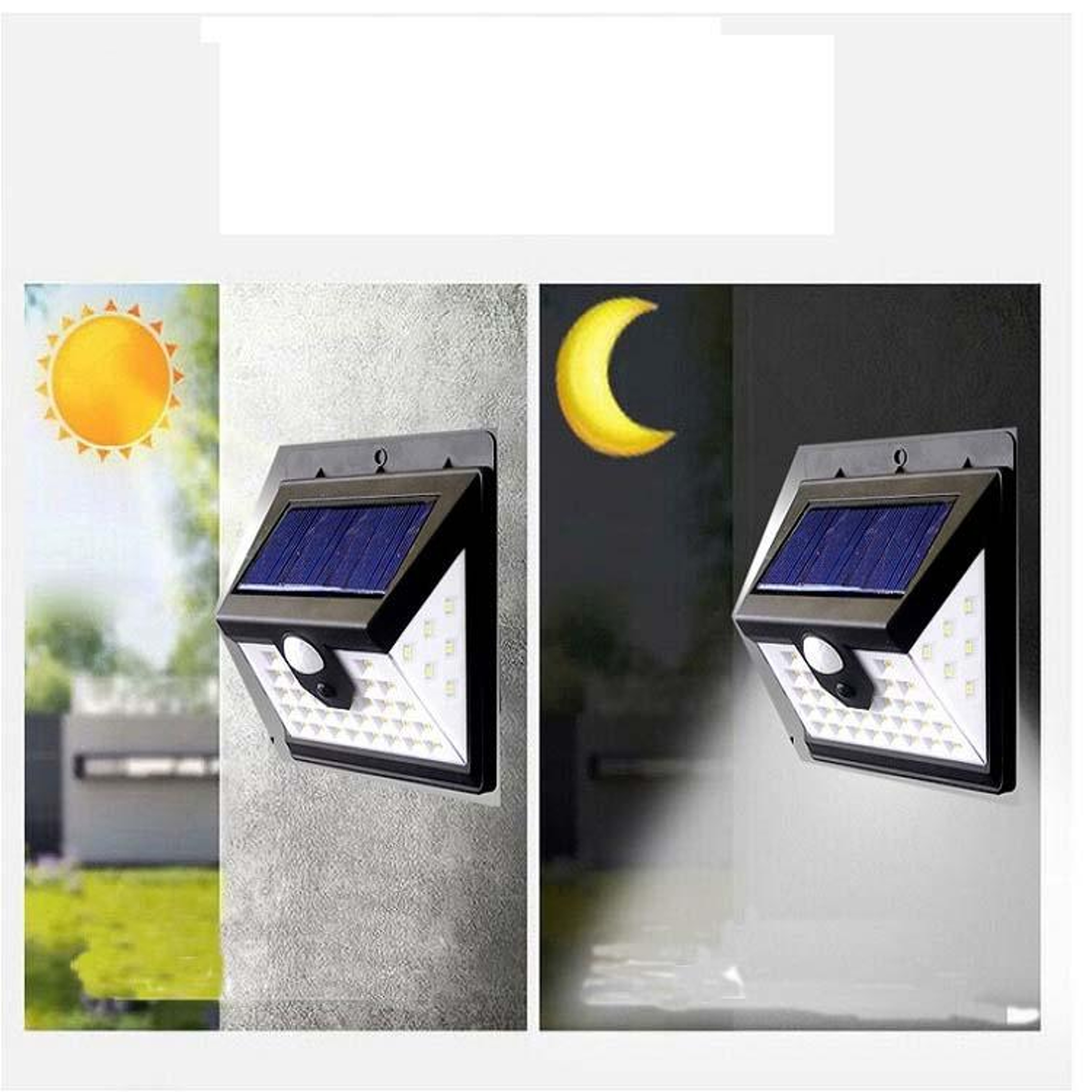 Solar LED Motion Sensor Wall Light LED Outdoor Waterproof Lamp 2