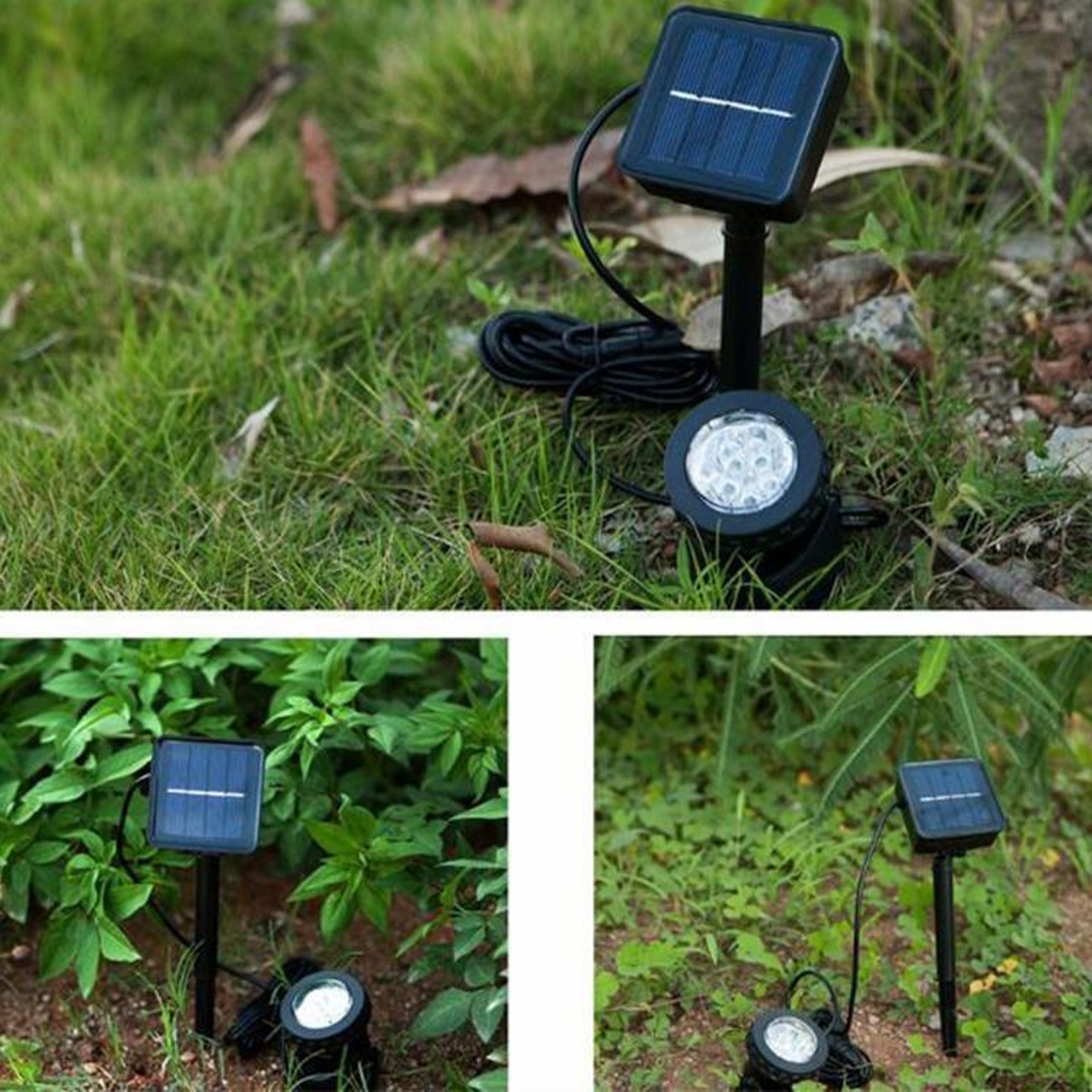 Solar Underwater Spotlight Waterproof LED Pond  Outdoor Solar Lighting 7