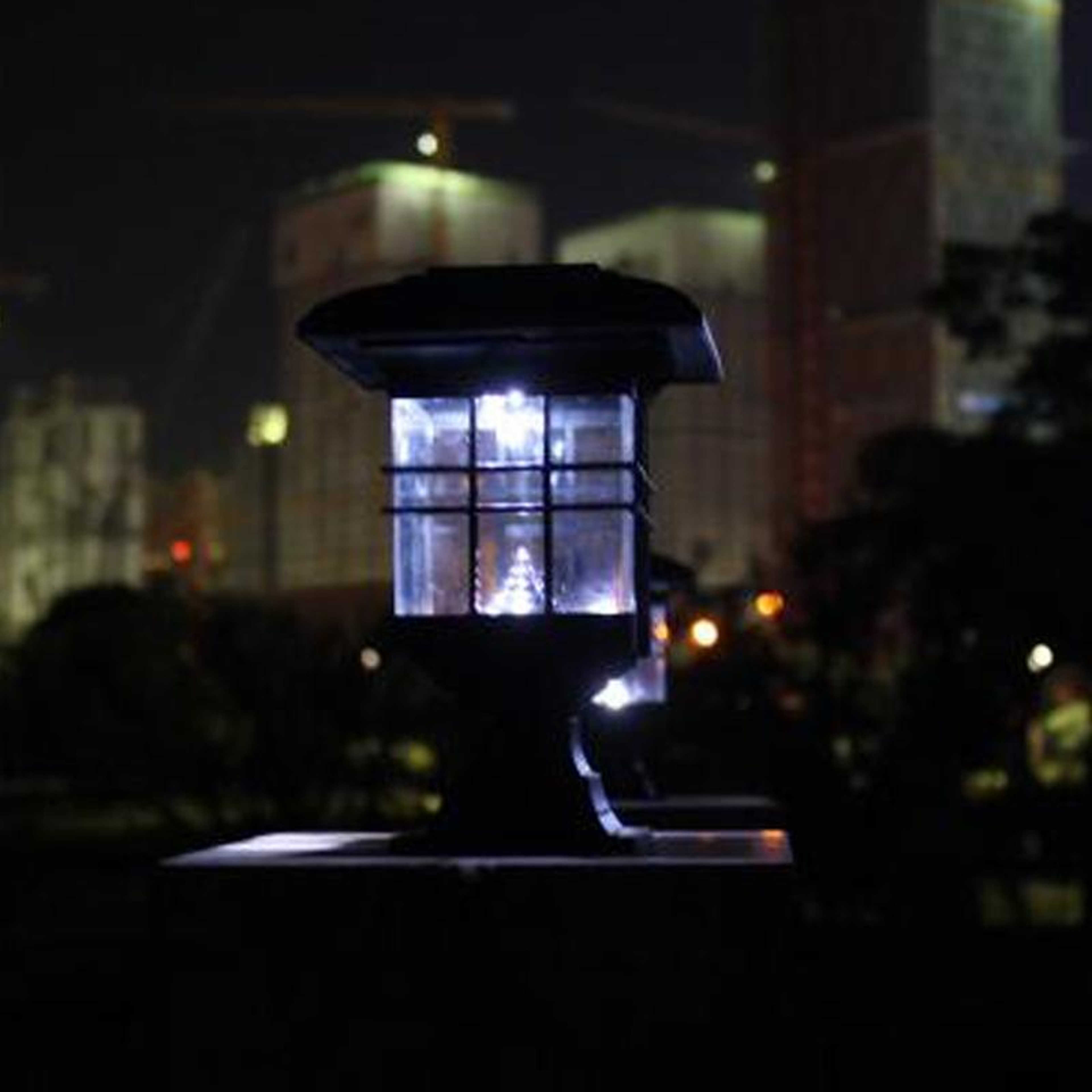 Solar Outdoor Garden Pillar Light Waterproof Decorative Wall Lamp 1