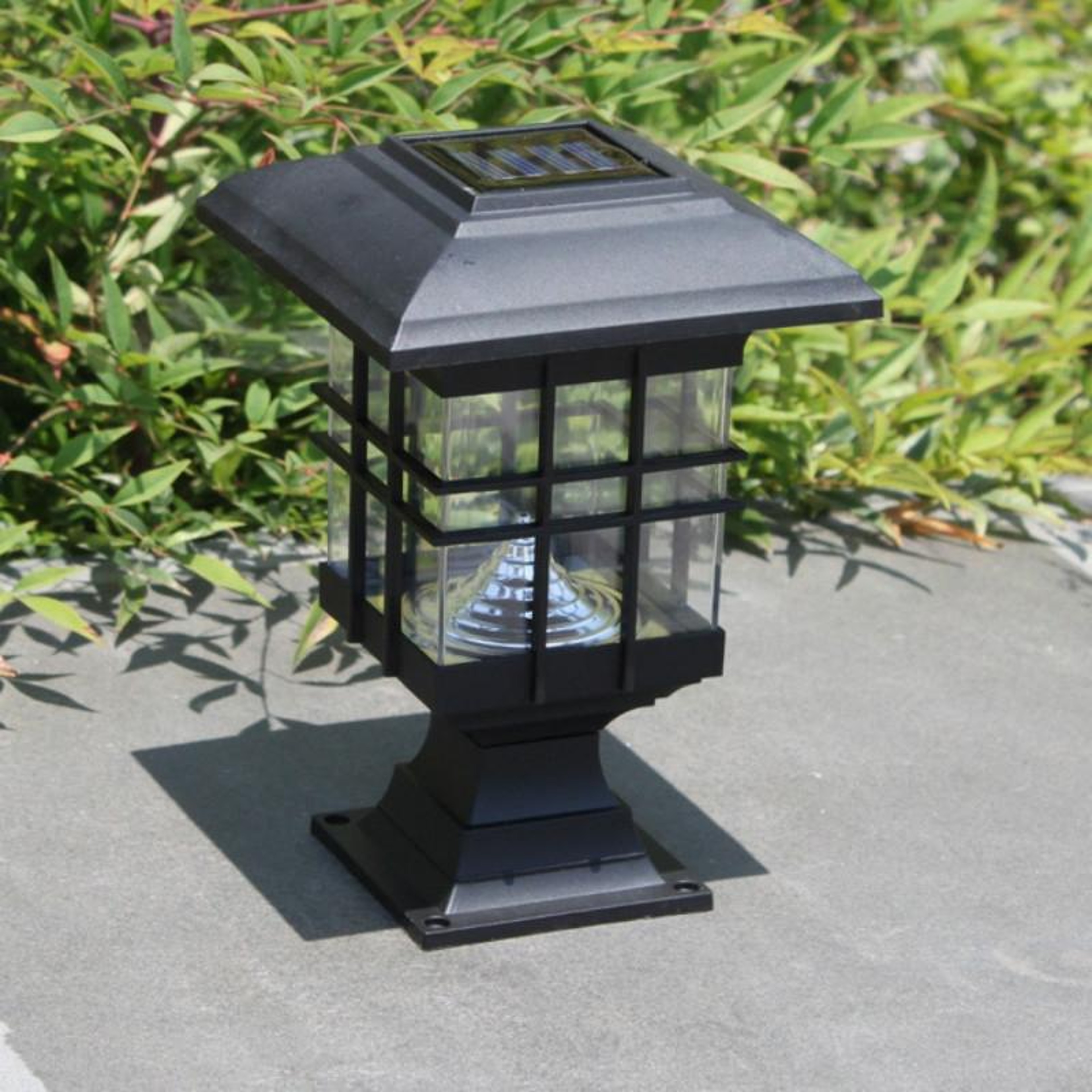 Solar Outdoor Garden Pillar Light Waterproof Decorative Wall Lamp 2