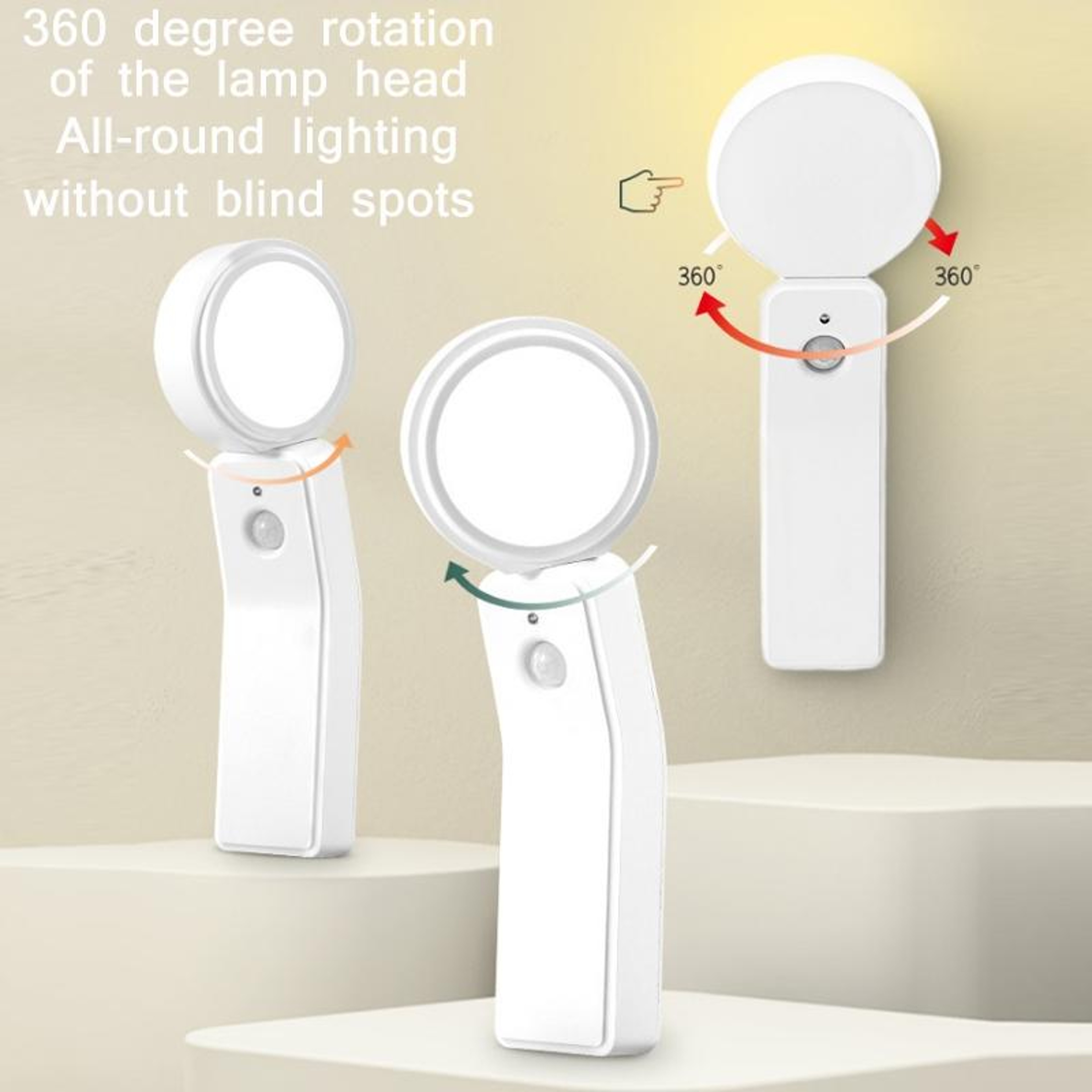 Smart USB Rechargeable Motion Sensor Night Light LED Human Body Induction 3