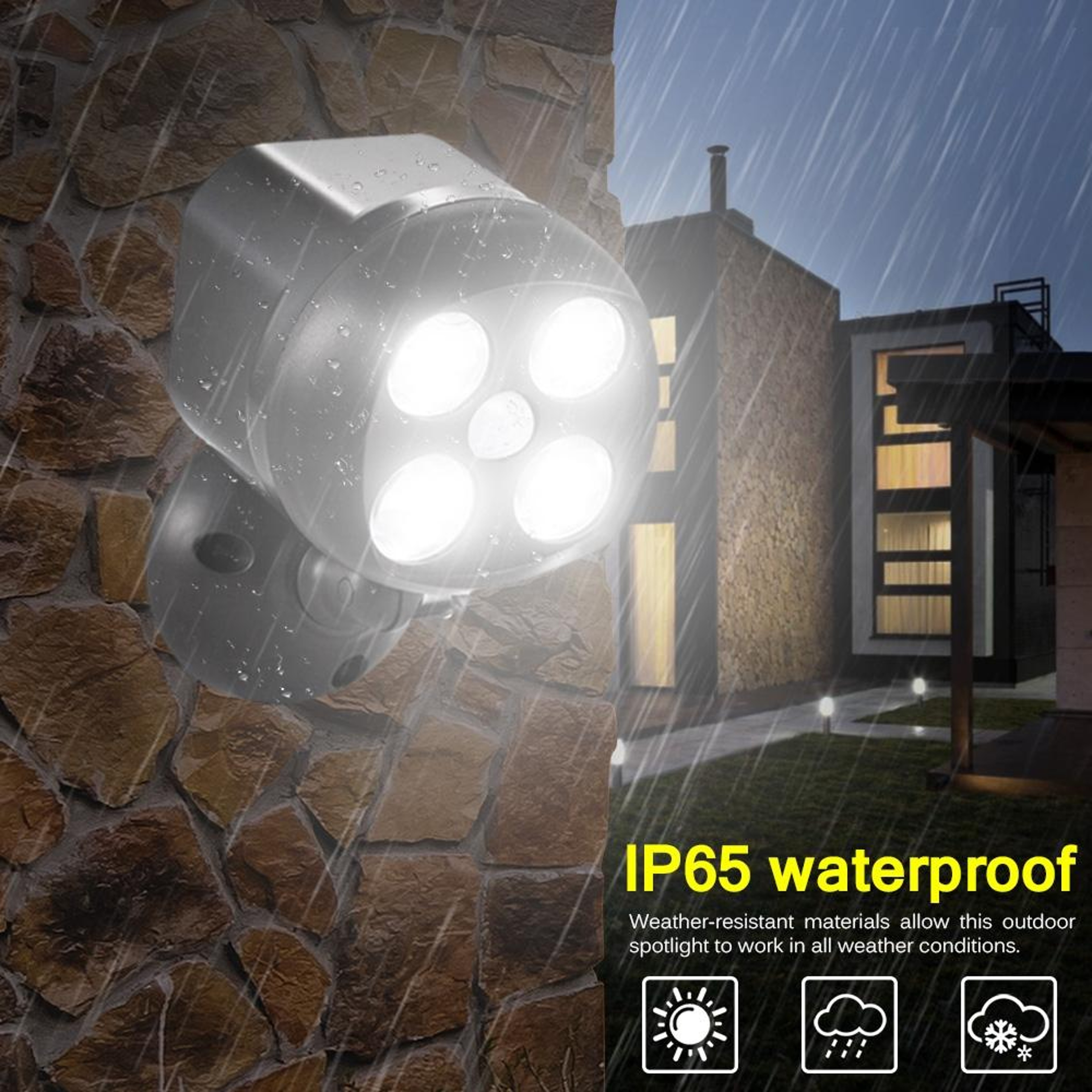 LED Outdoor Motion Sensor Spotlight Wall Light – view 7