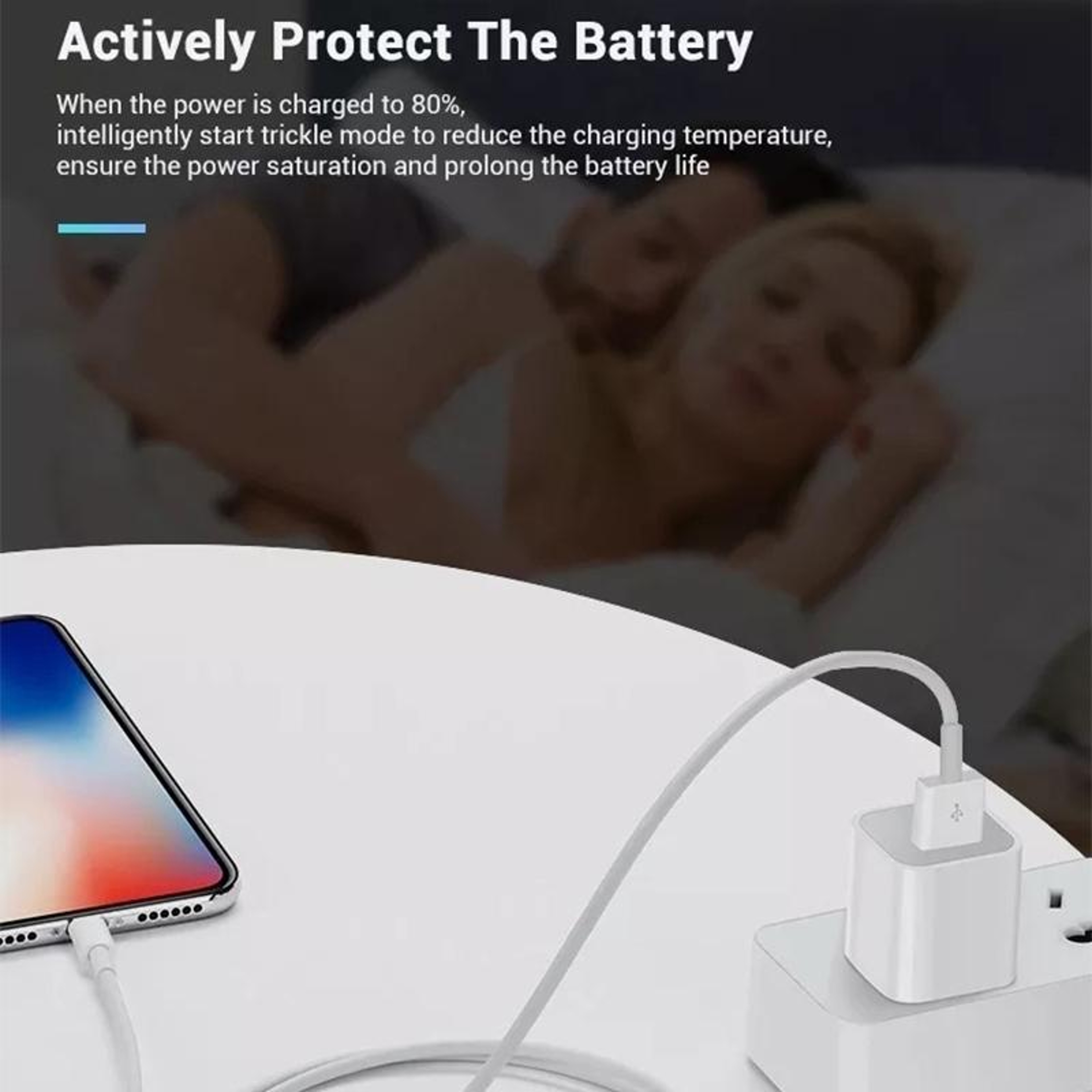 2-in-1 Travel Charger Adapter with Charging Cable 5V 1A US Plug – view 5