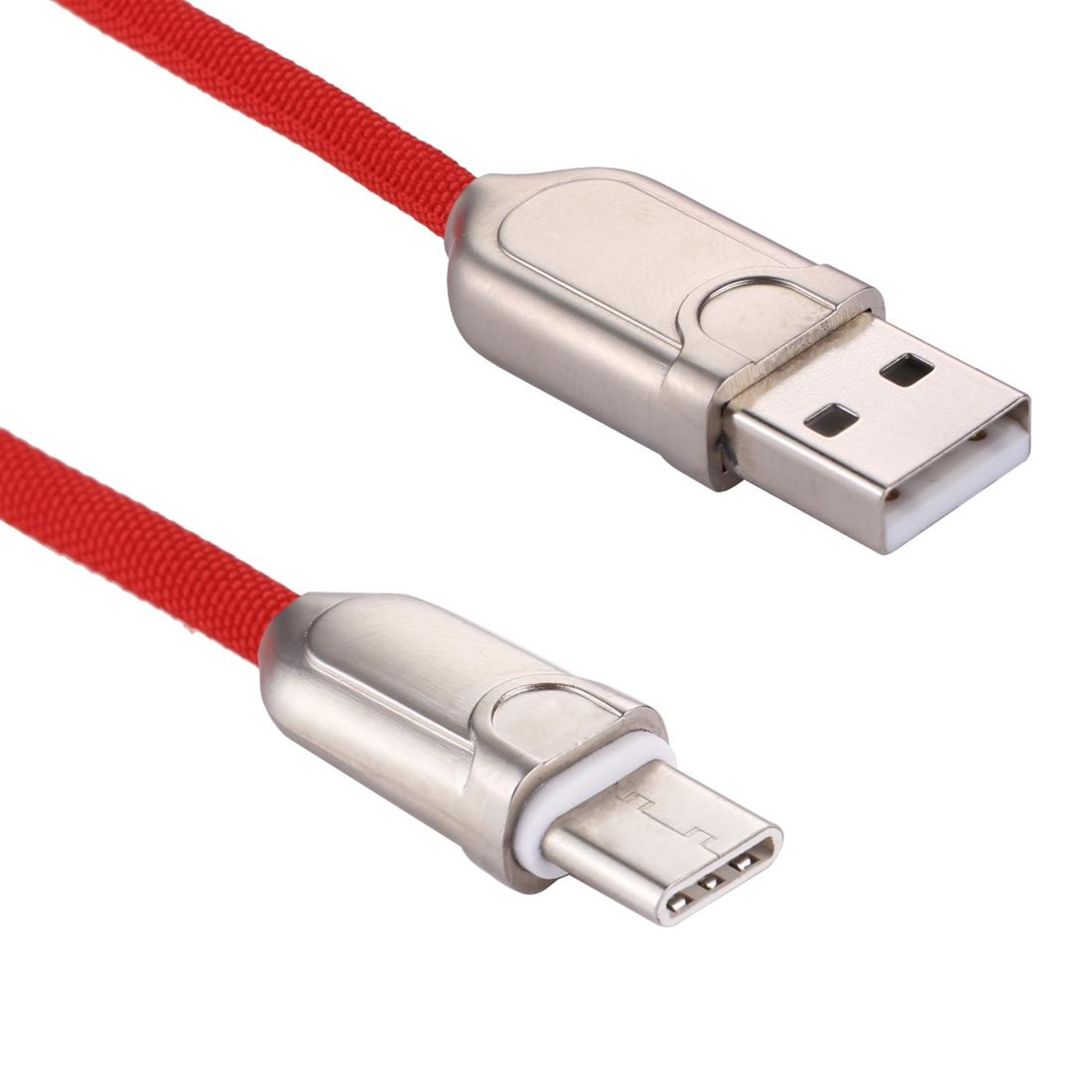 Red USB C Fast Charging Cable Data Sync  Quick Charge 2