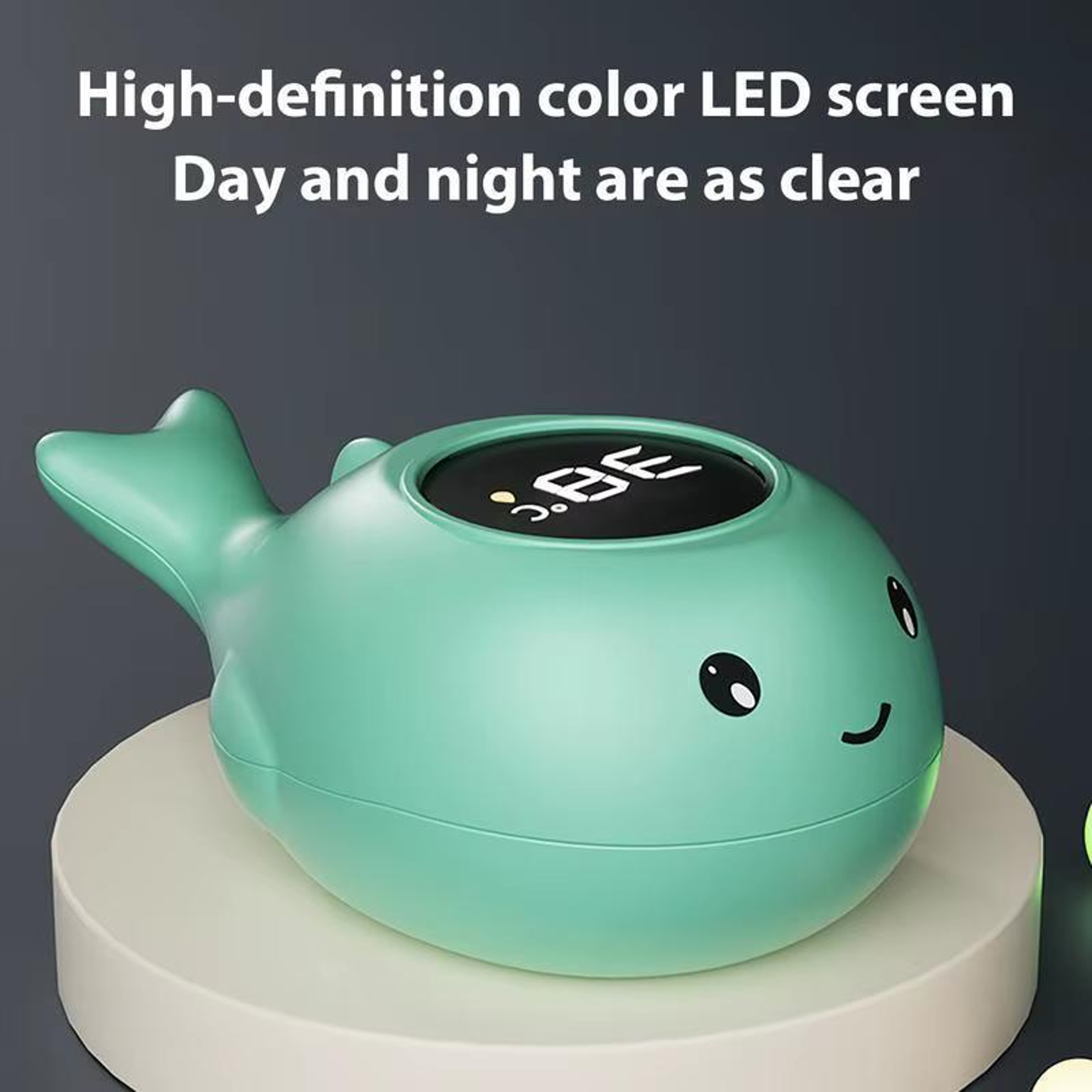 Smart Whale Baby Bath Thermometer With Color LED Display Waterproof 3