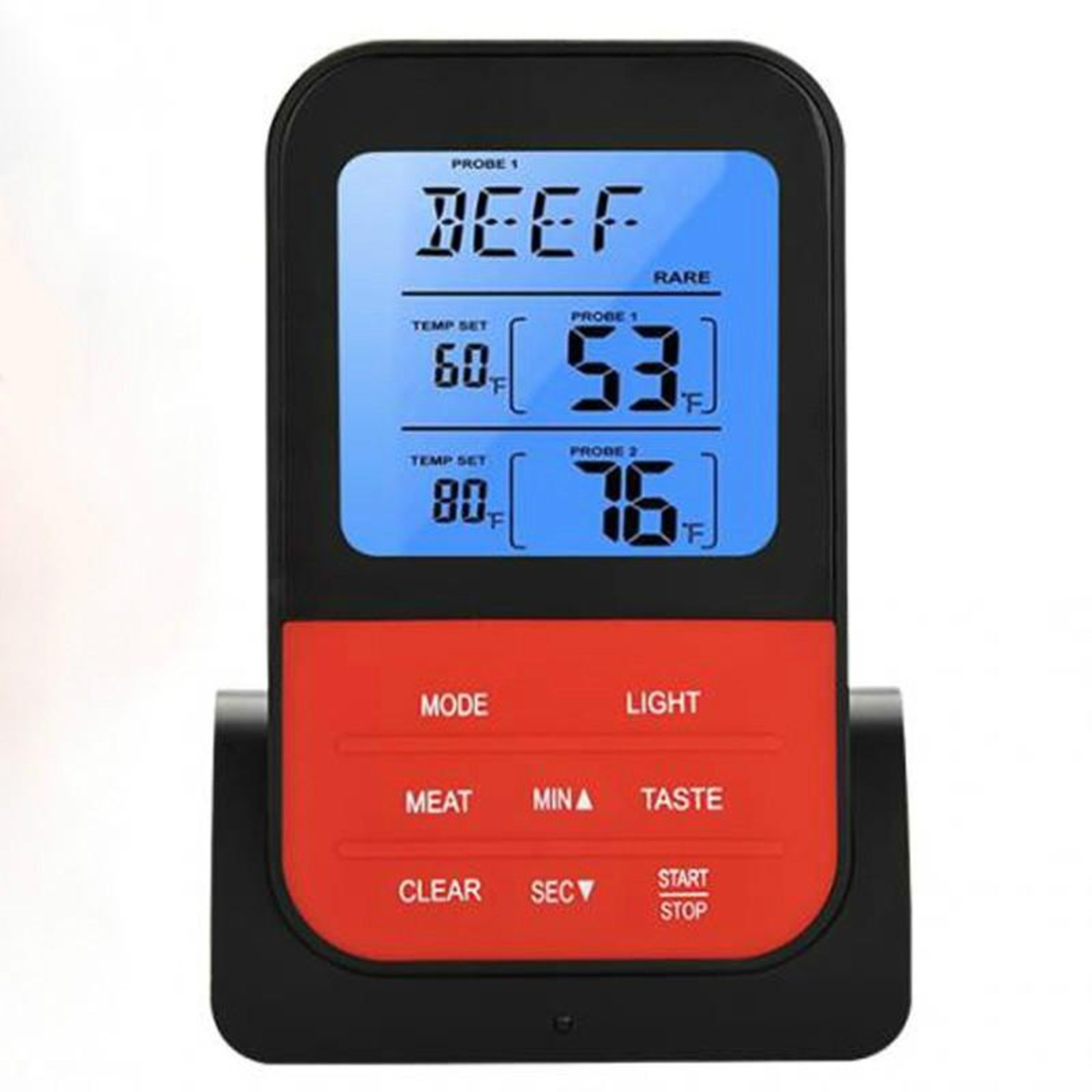 Precision LCD Dual Probe Digital Food Thermometer With Timer 0