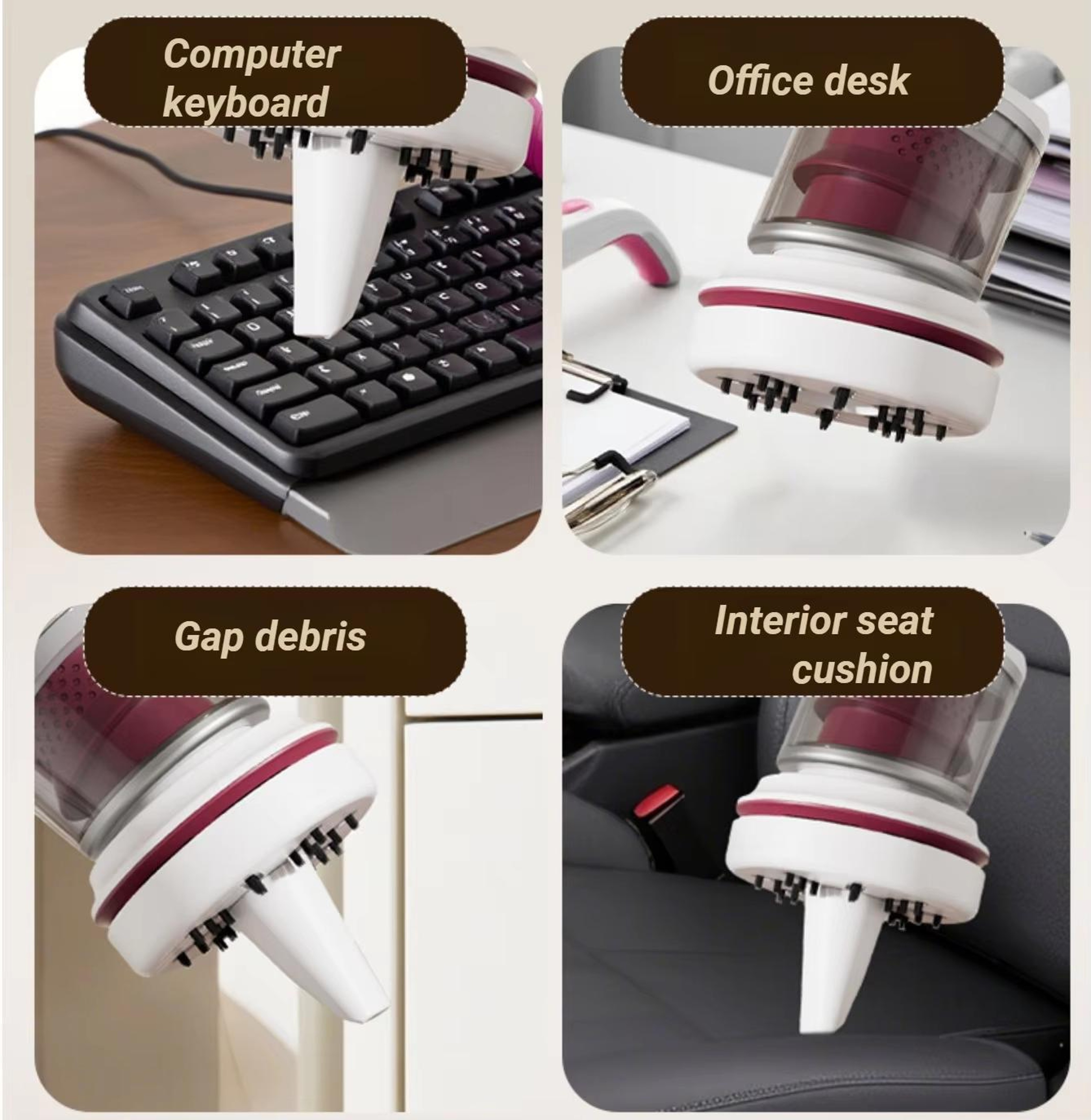 Mini Desktop Vacuum Cleaner USB Rechargeable Keyboard Cleaner 5