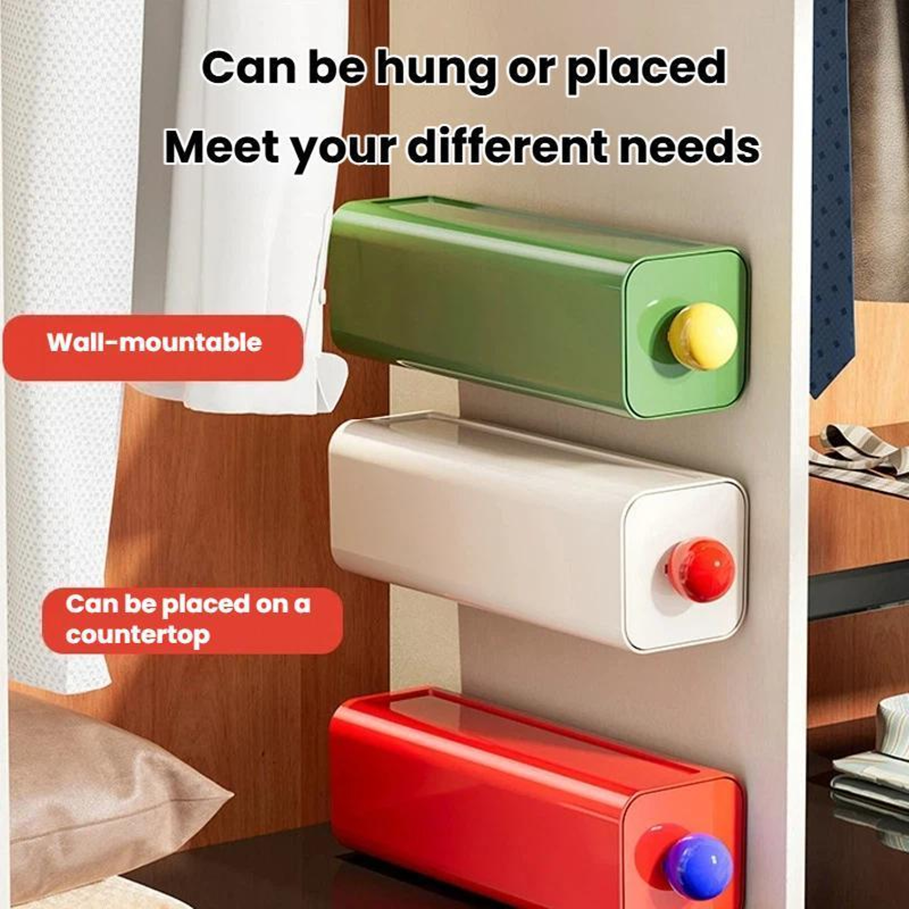 No Drill Wall Mounted Underwear and Socks Organizer Stackable Storage Box – view 6