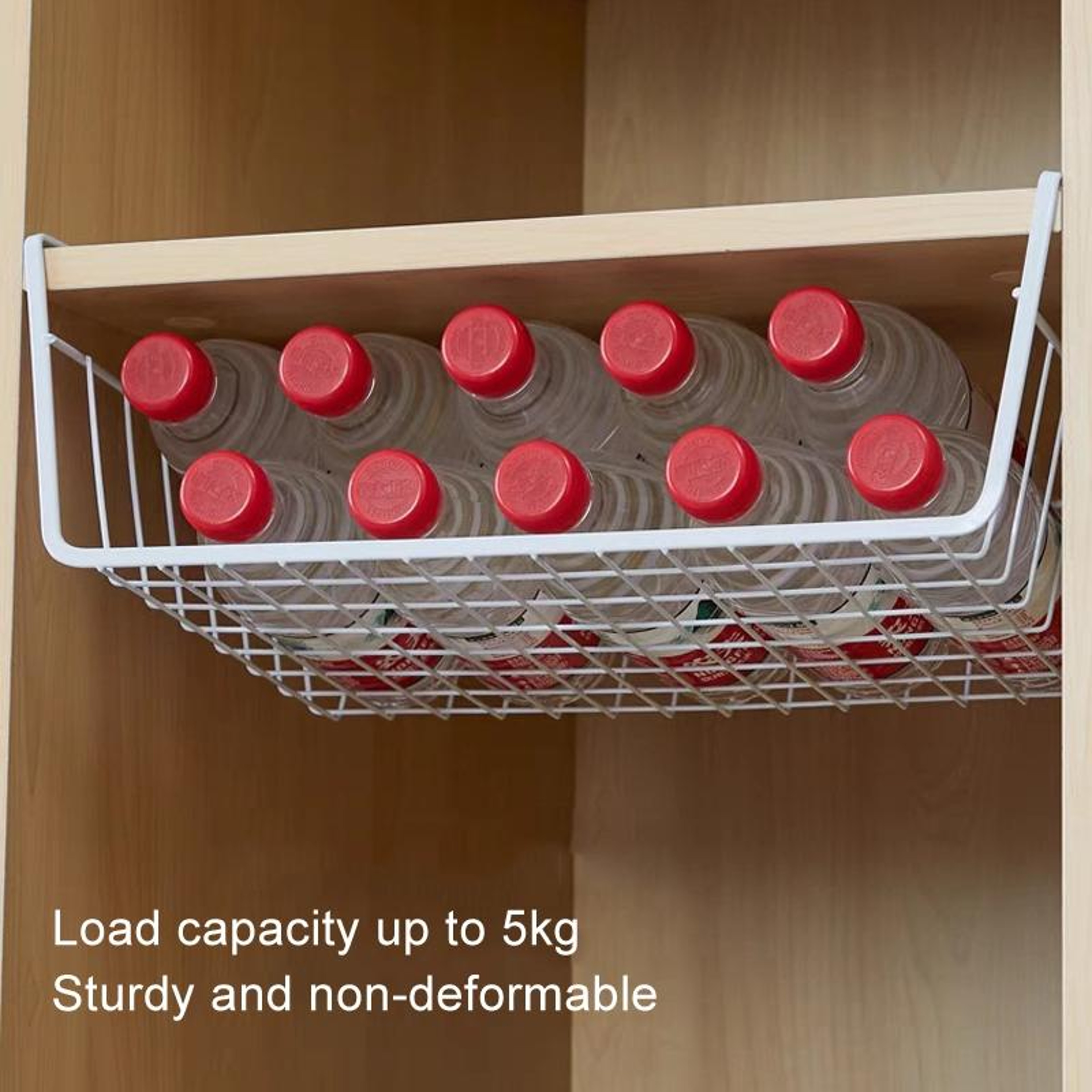 Under Shelf Metal Hanging Basket Kitchen Cabinet Organizer – view 7