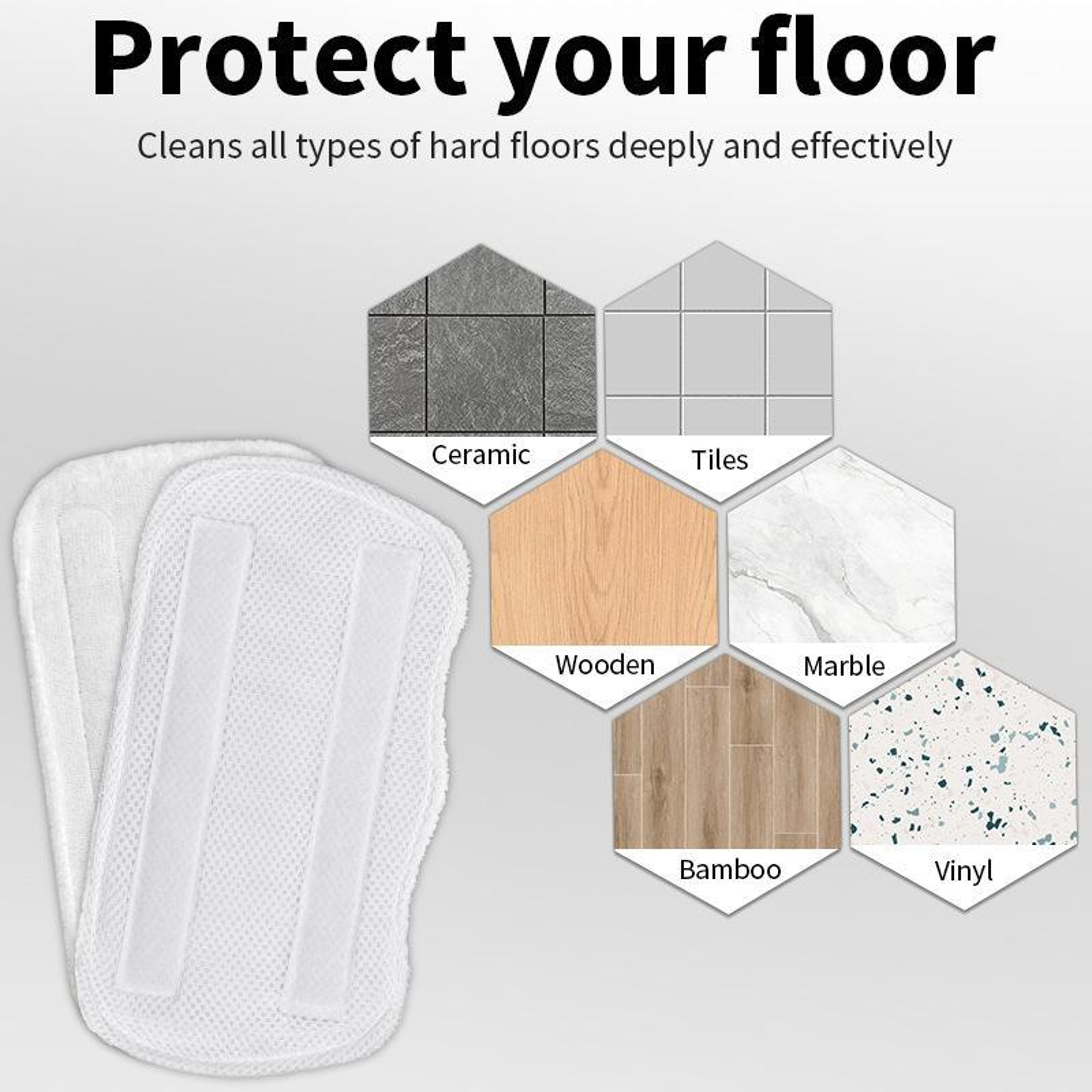 3 Pack Microfiber Mop Pads for Shark S3101 Steam Mop Replacement Covers – view 6