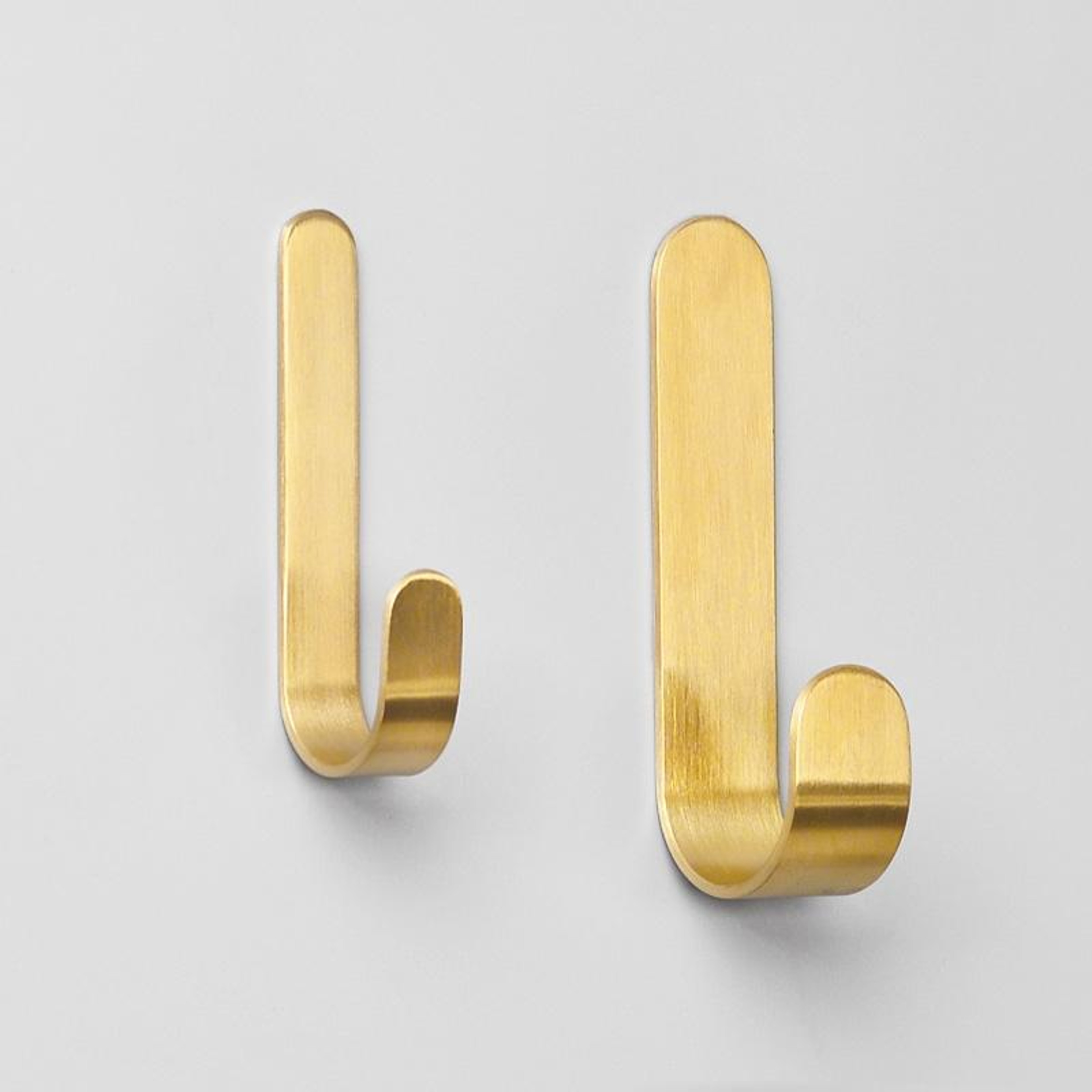Brushed Brass Adhesive Wall Hook No Drill Metal Hanger For Bathroom Kitchen And Entryway 0