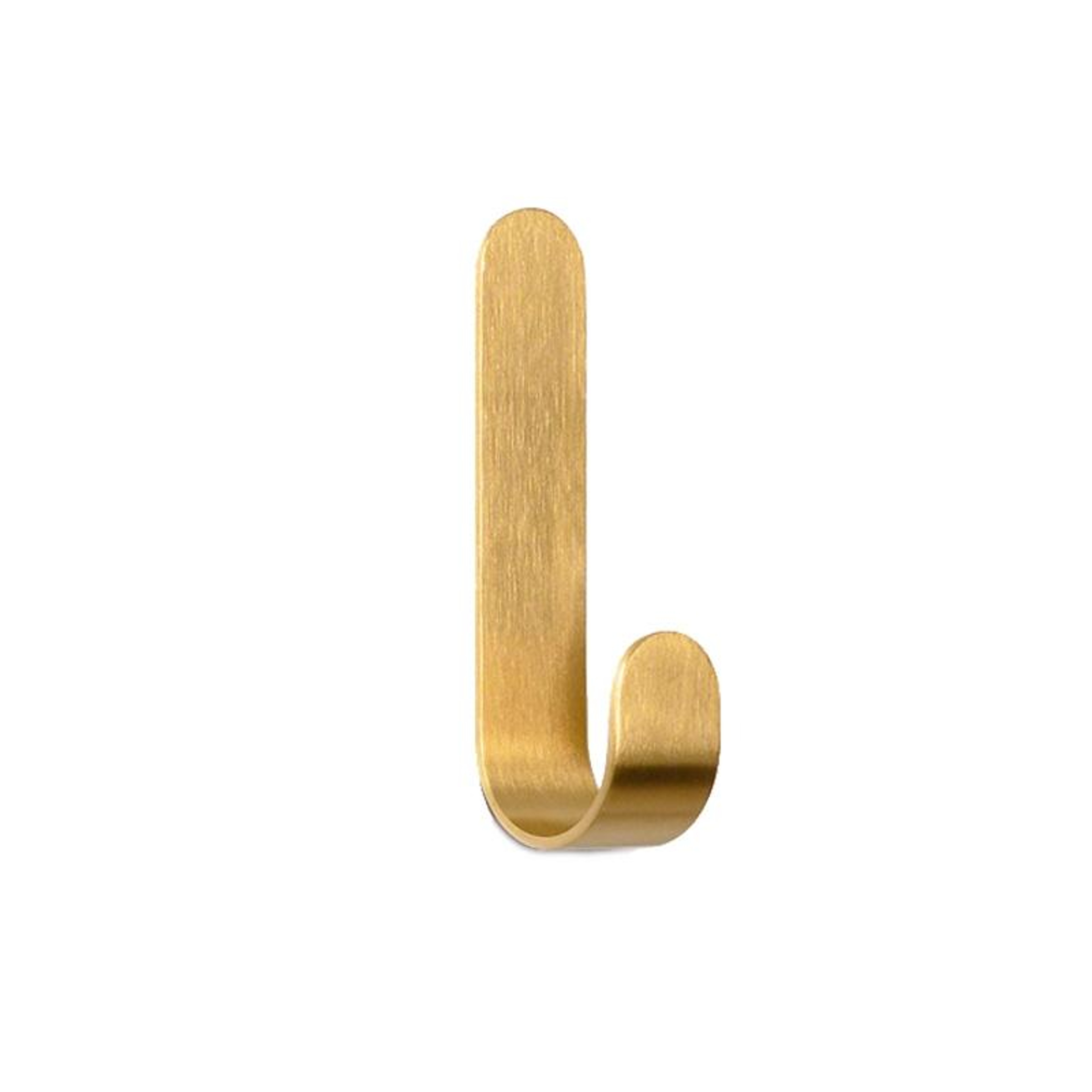 Brushed Brass Adhesive Wall Hook No Drill Metal Hanger For Bathroom Kitchen And Entryway 7