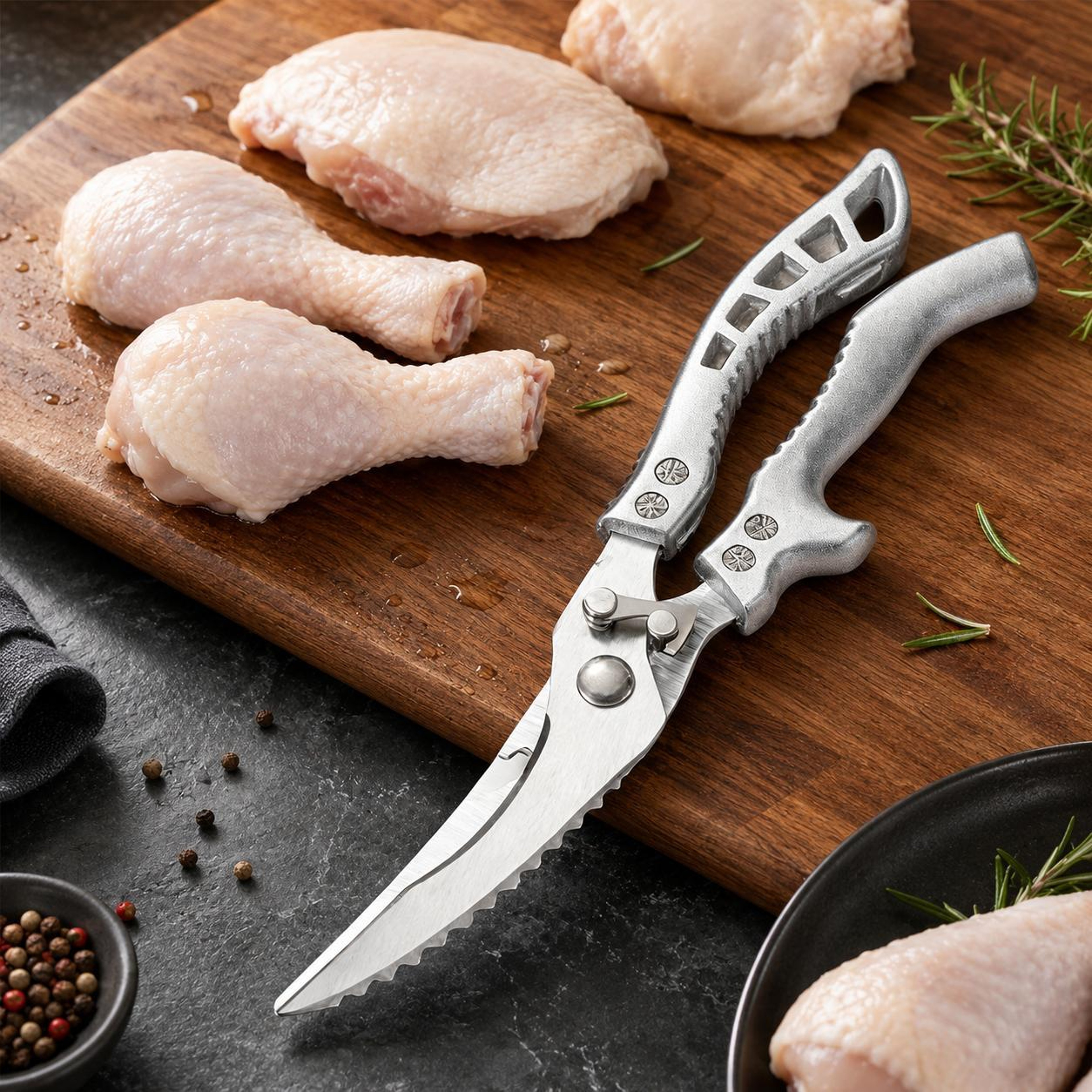 Heavy Duty Kitchen Shears Stainless Steel Chicken Bone Scissors 0